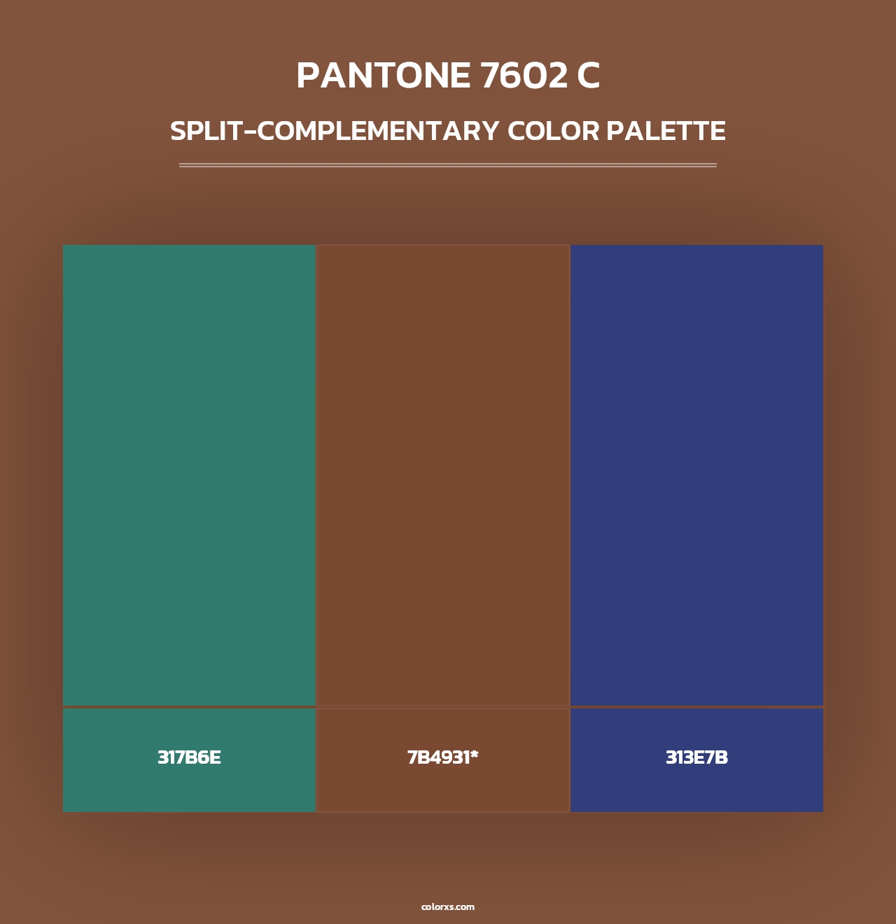 PANTONE 7602 C - Split-Complementary Color Palette