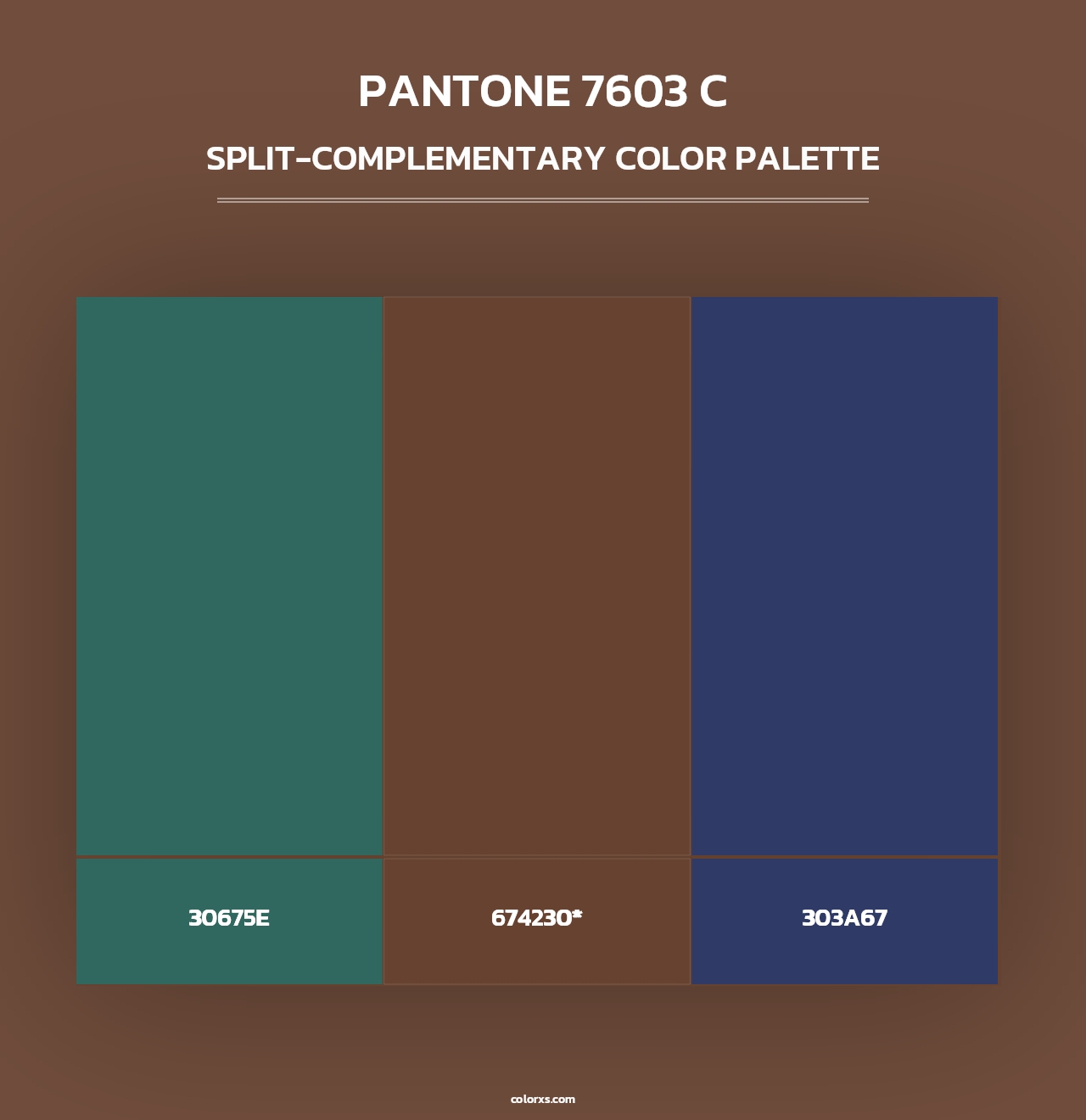 PANTONE 7603 C - Split-Complementary Color Palette