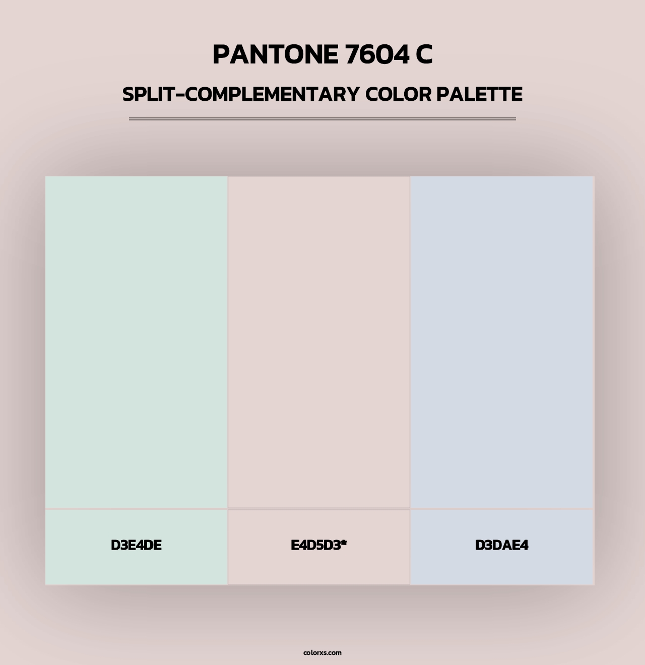 PANTONE 7604 C - Split-Complementary Color Palette