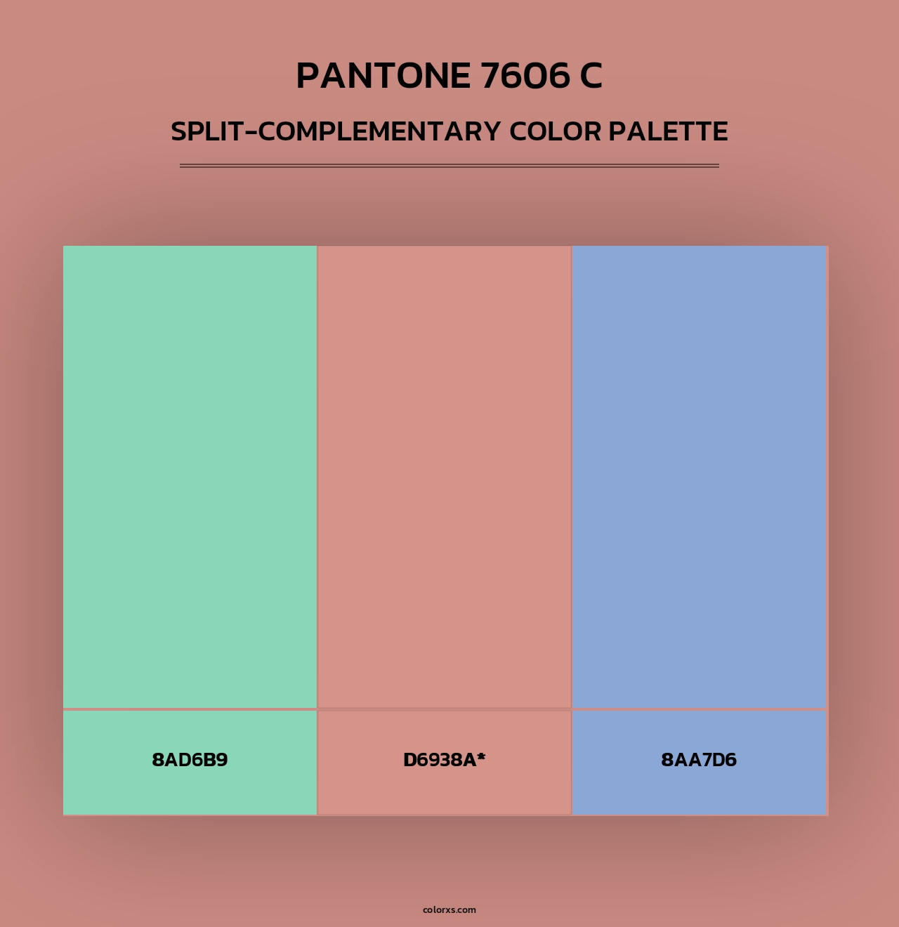 PANTONE 7606 C - Split-Complementary Color Palette