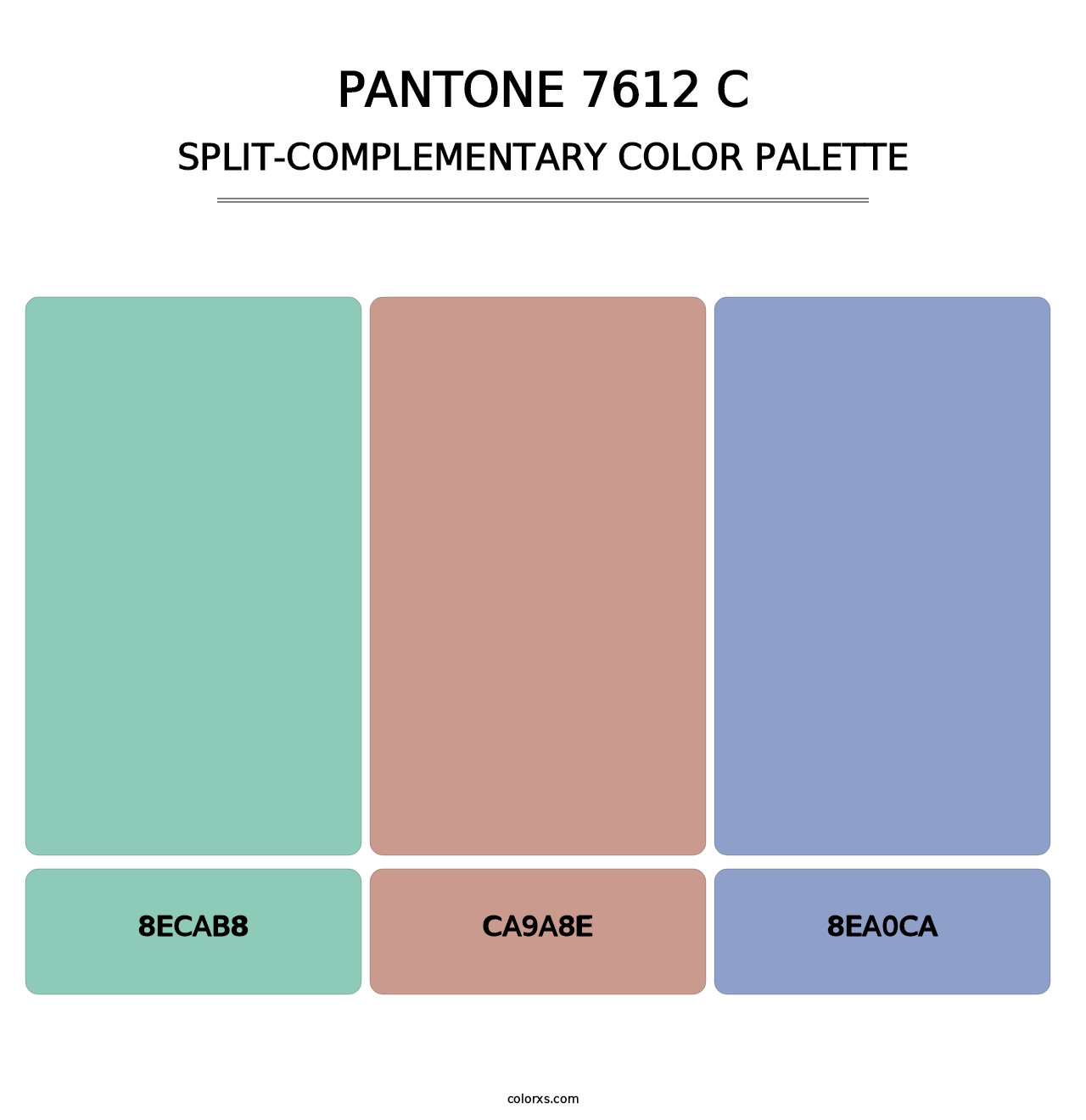 PANTONE 7612 C - Split-Complementary Color Palette