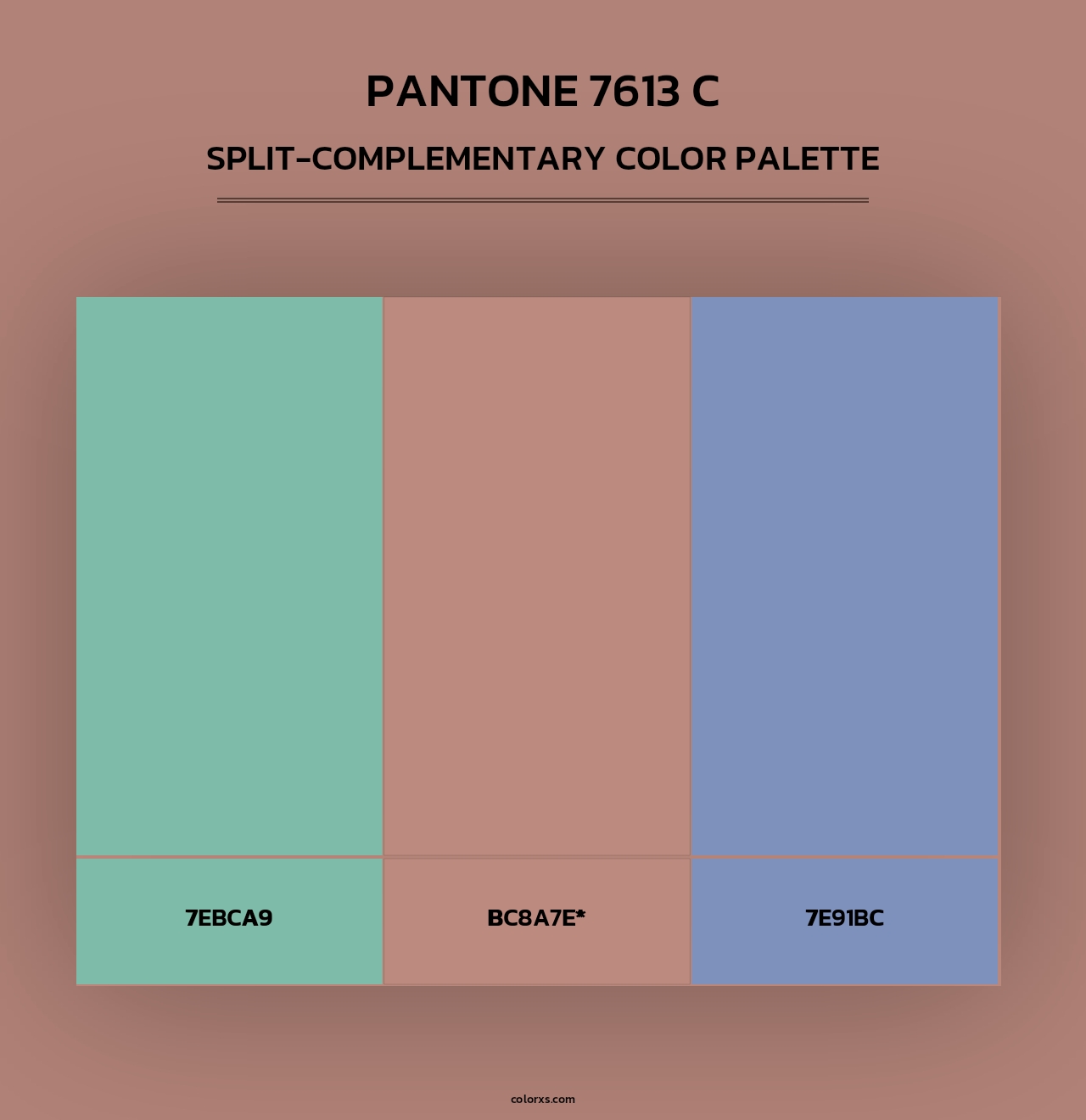PANTONE 7613 C - Split-Complementary Color Palette