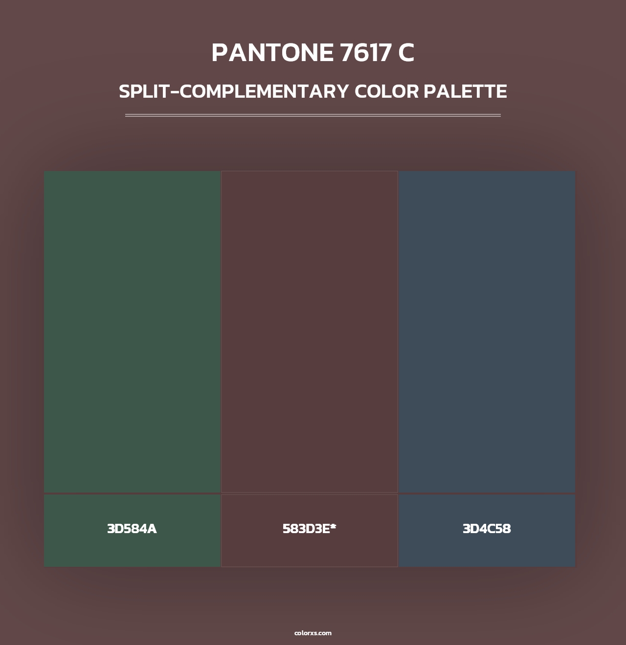 PANTONE 7617 C - Split-Complementary Color Palette