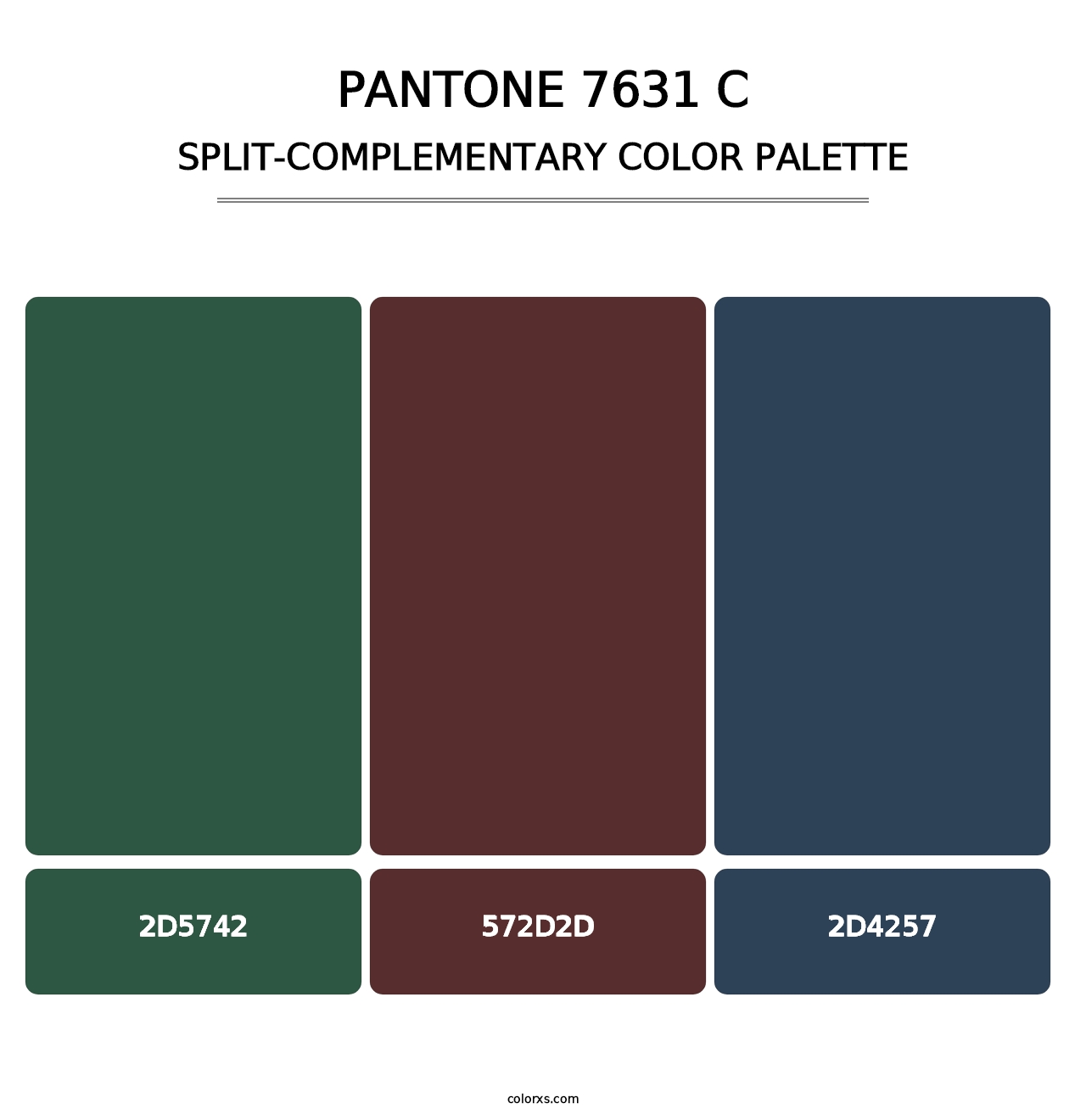 PANTONE 7631 C - Split-Complementary Color Palette