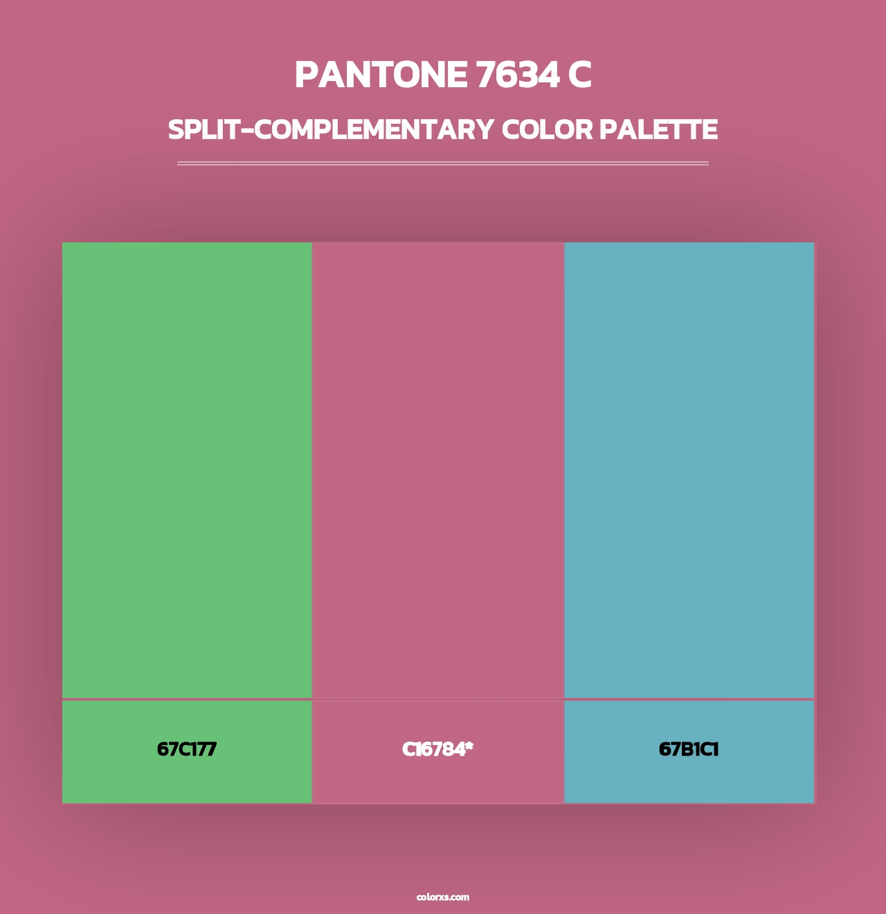PANTONE 7634 C - Split-Complementary Color Palette