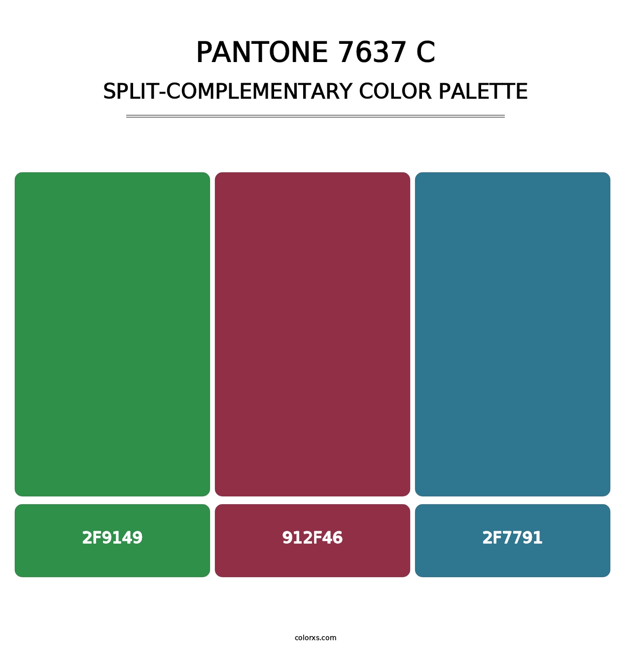 PANTONE 7637 C - Split-Complementary Color Palette