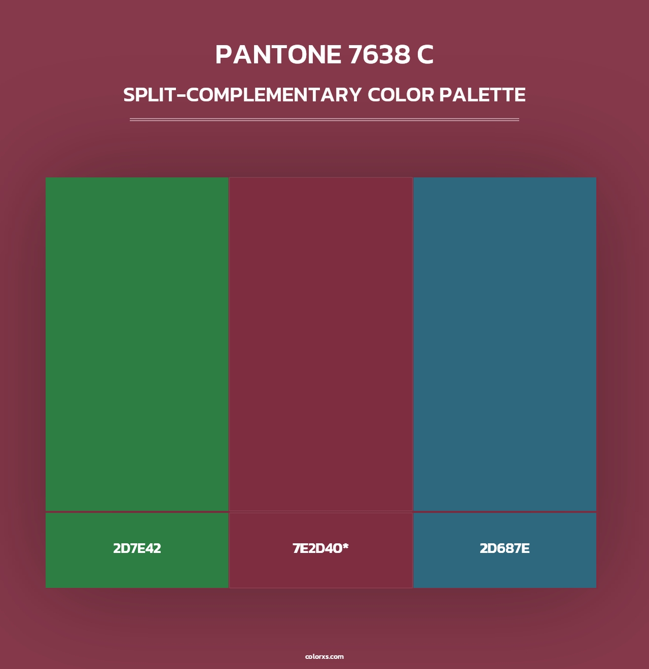 PANTONE 7638 C - Split-Complementary Color Palette