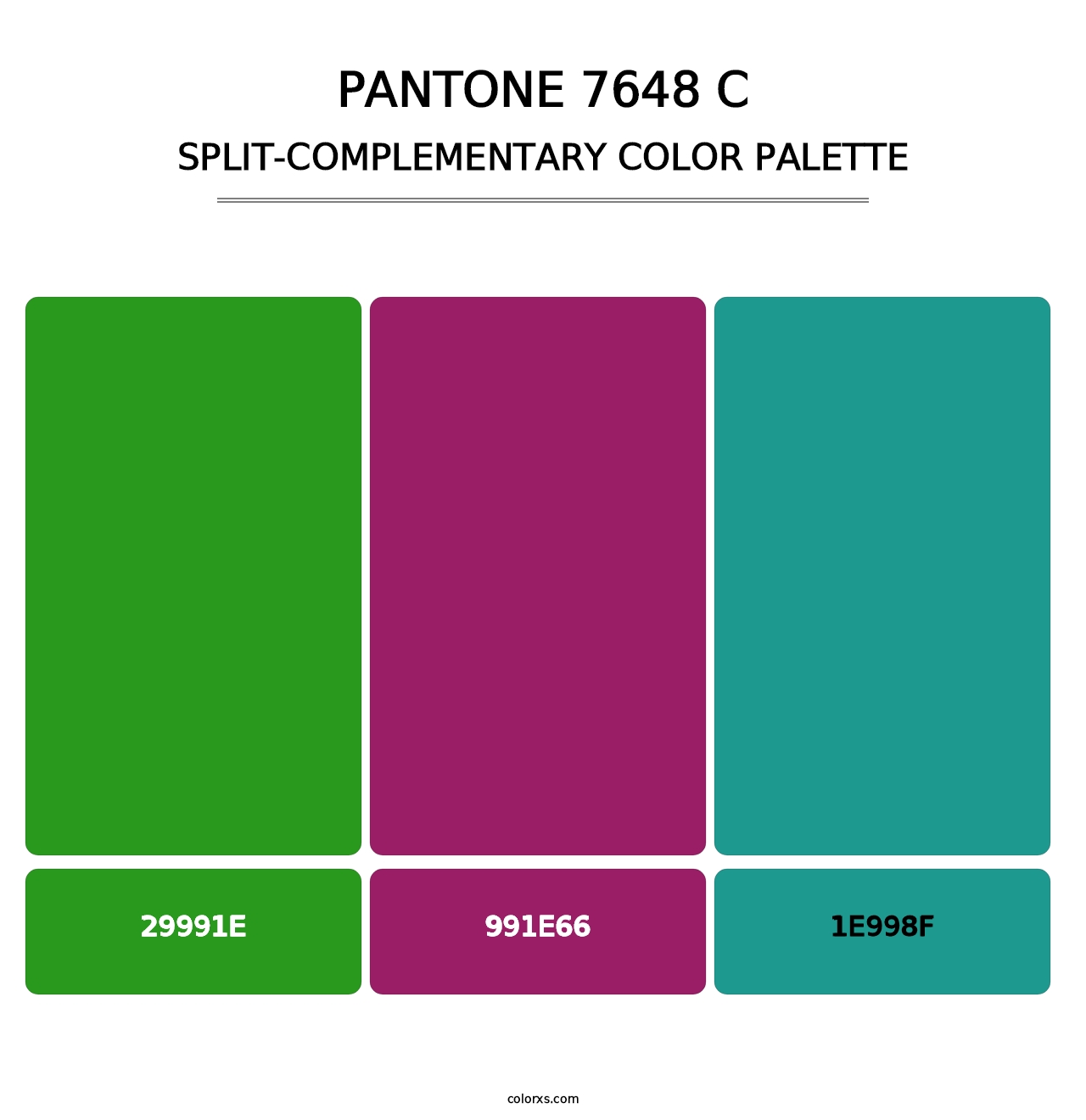 PANTONE 7648 C - Split-Complementary Color Palette