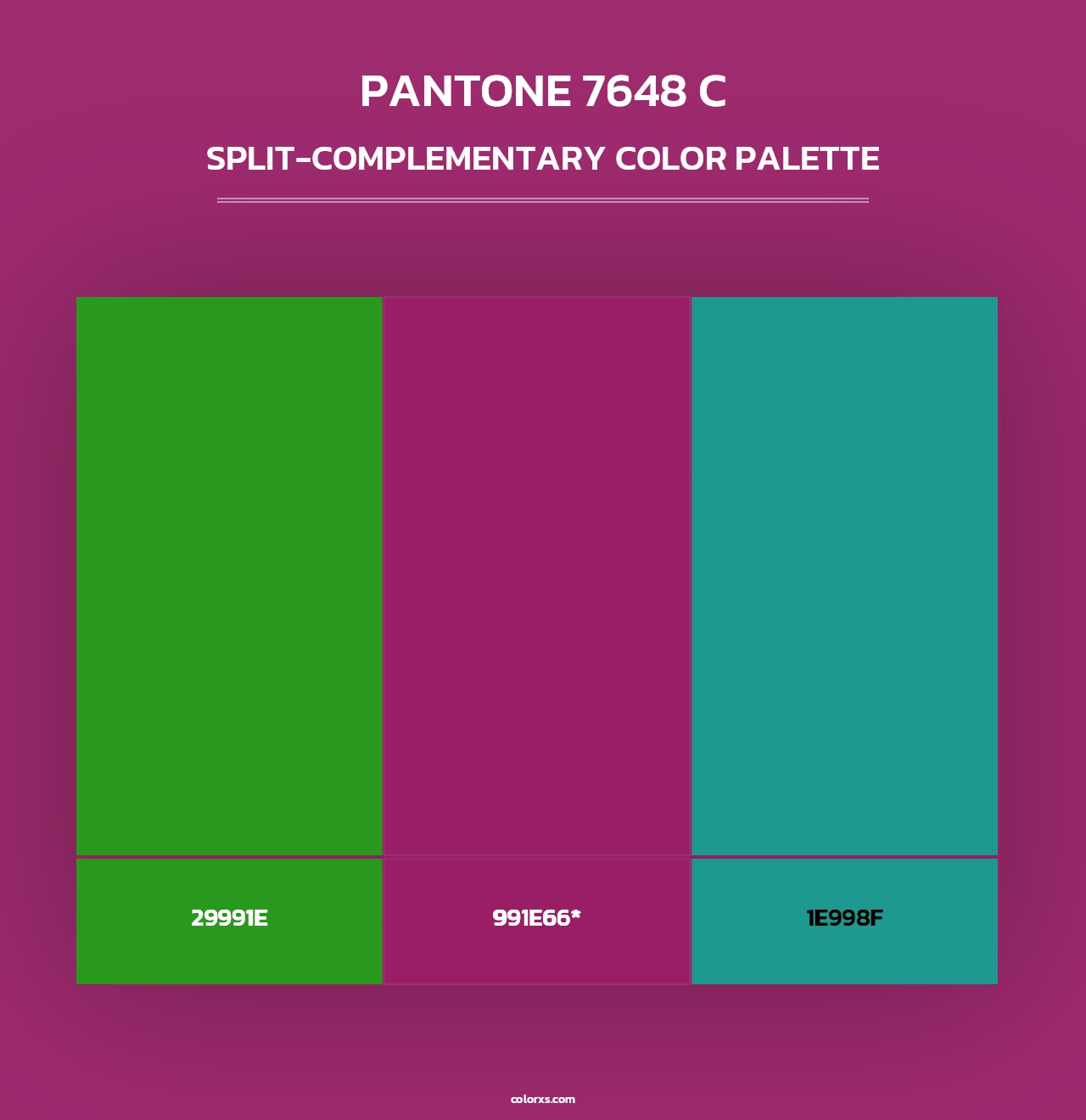 PANTONE 7648 C - Split-Complementary Color Palette