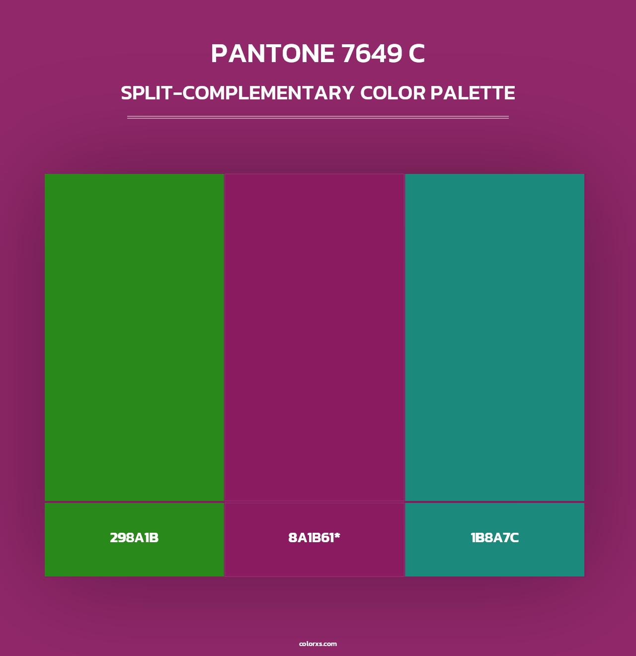 PANTONE 7649 C - Split-Complementary Color Palette