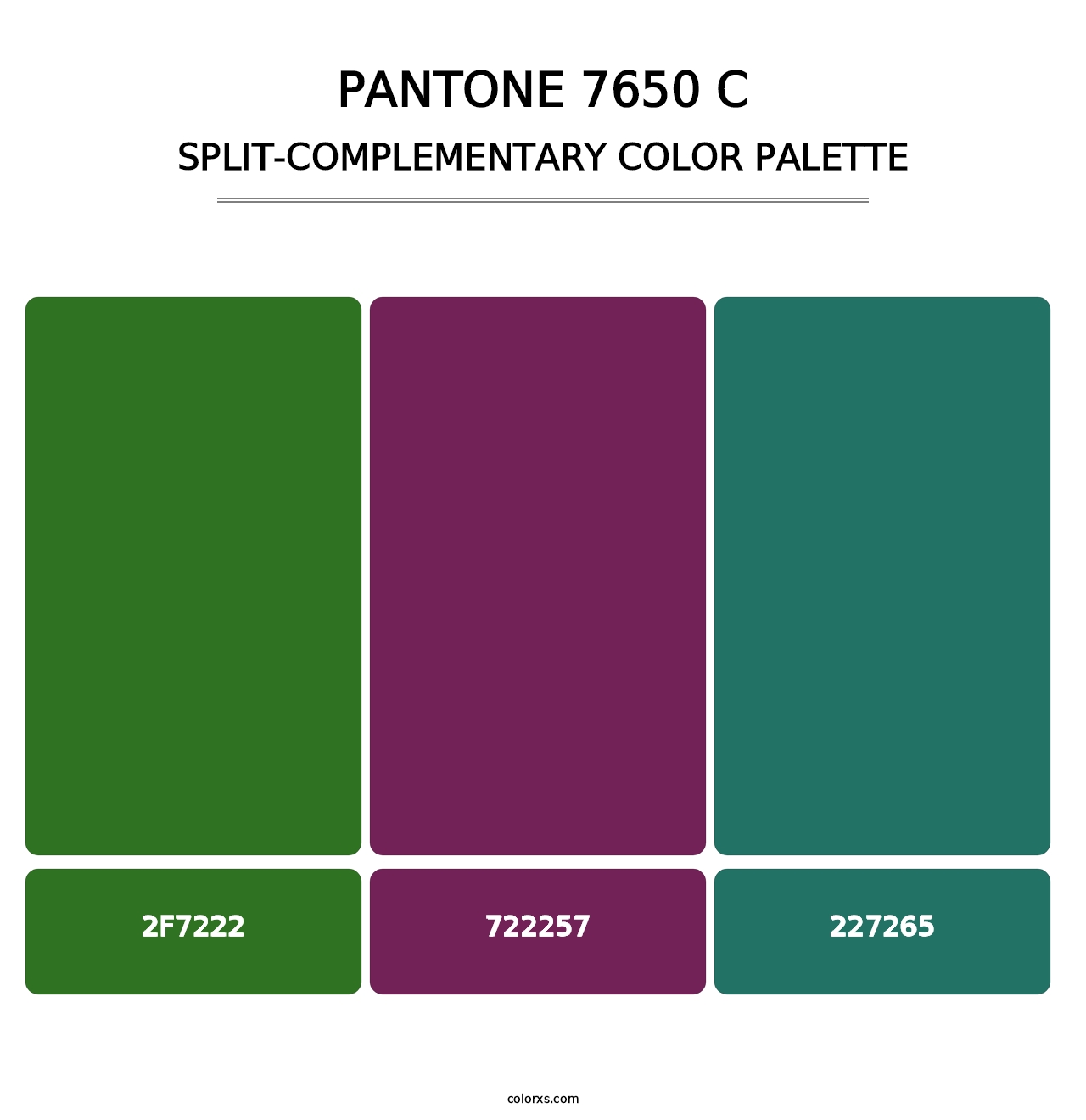 PANTONE 7650 C - Split-Complementary Color Palette