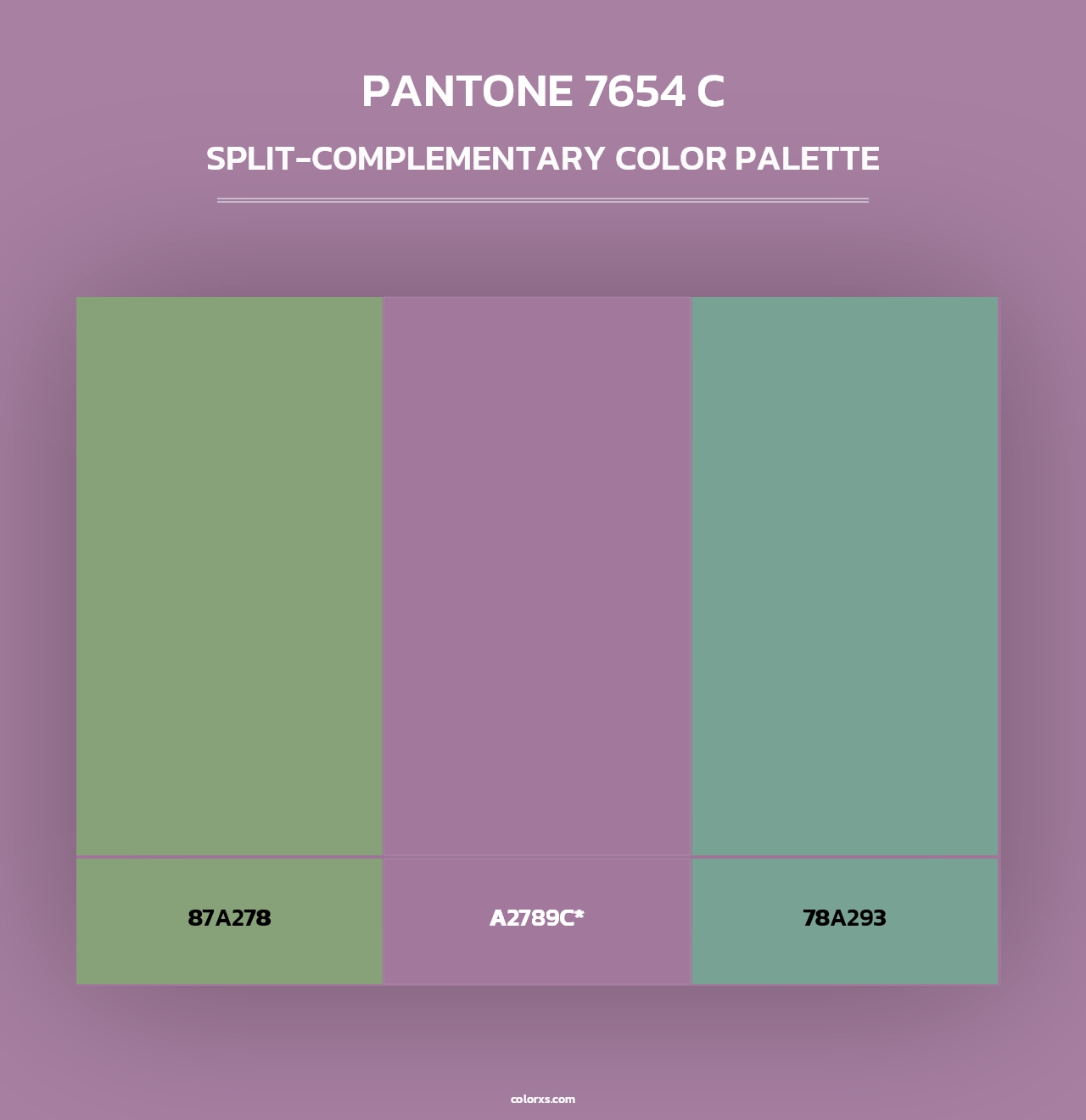 PANTONE 7654 C - Split-Complementary Color Palette