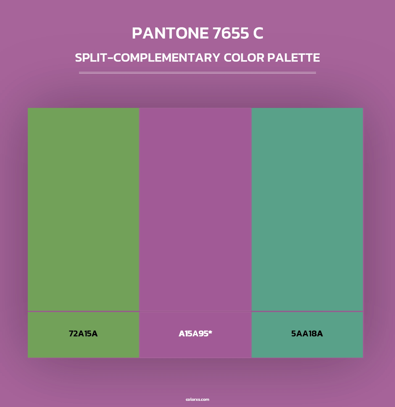 PANTONE 7655 C - Split-Complementary Color Palette