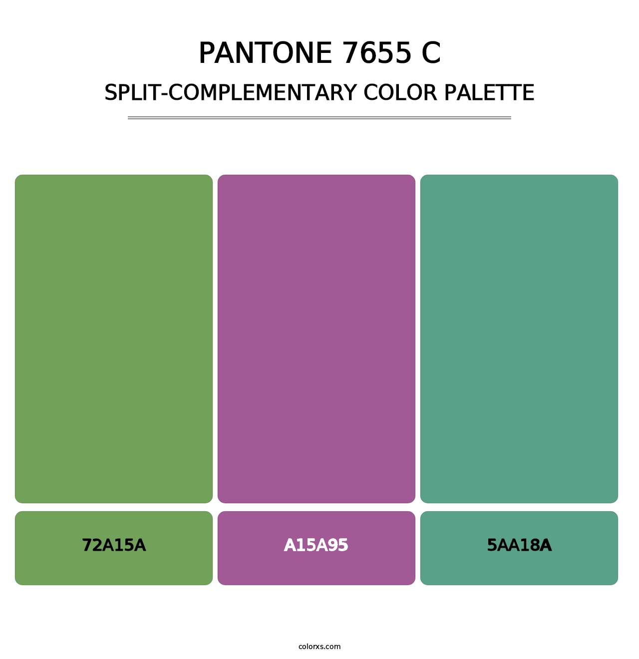 PANTONE 7655 C - Split-Complementary Color Palette
