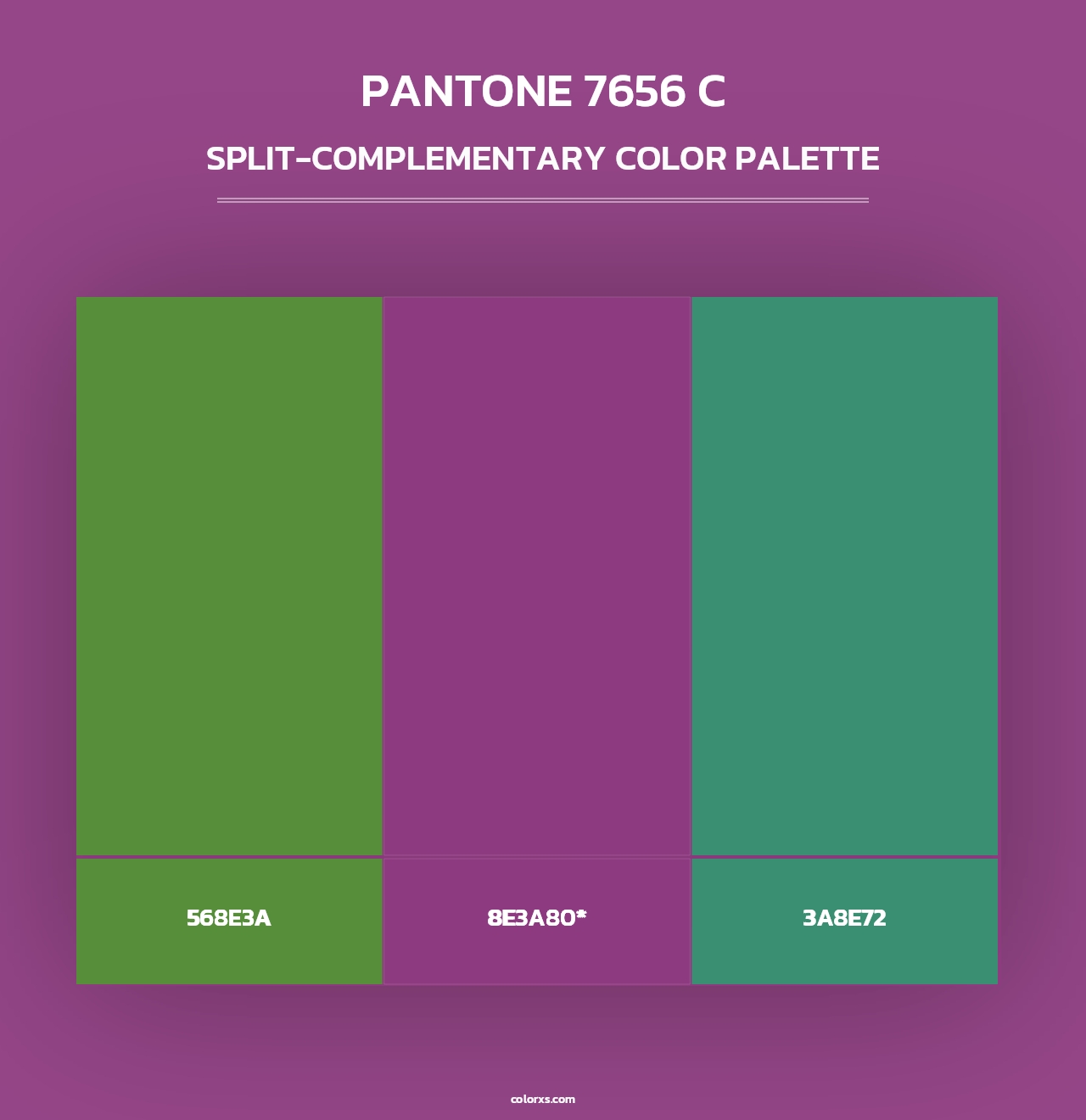 PANTONE 7656 C - Split-Complementary Color Palette