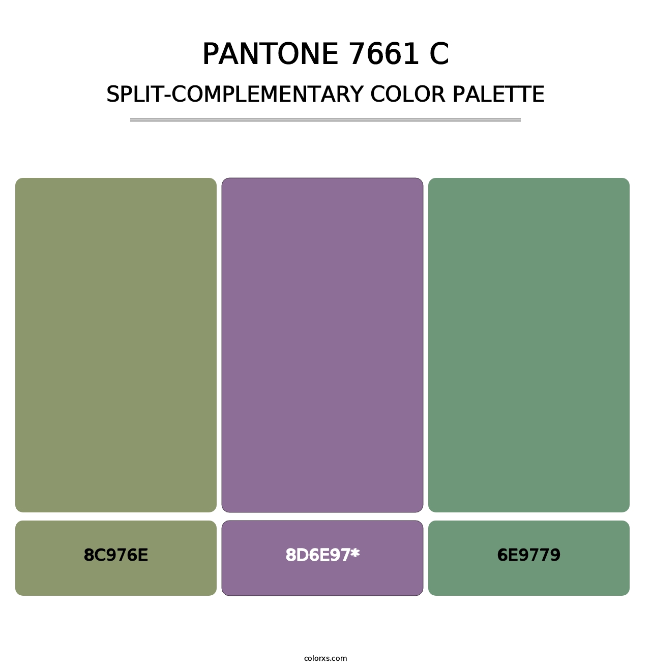 PANTONE 7661 C - Split-Complementary Color Palette