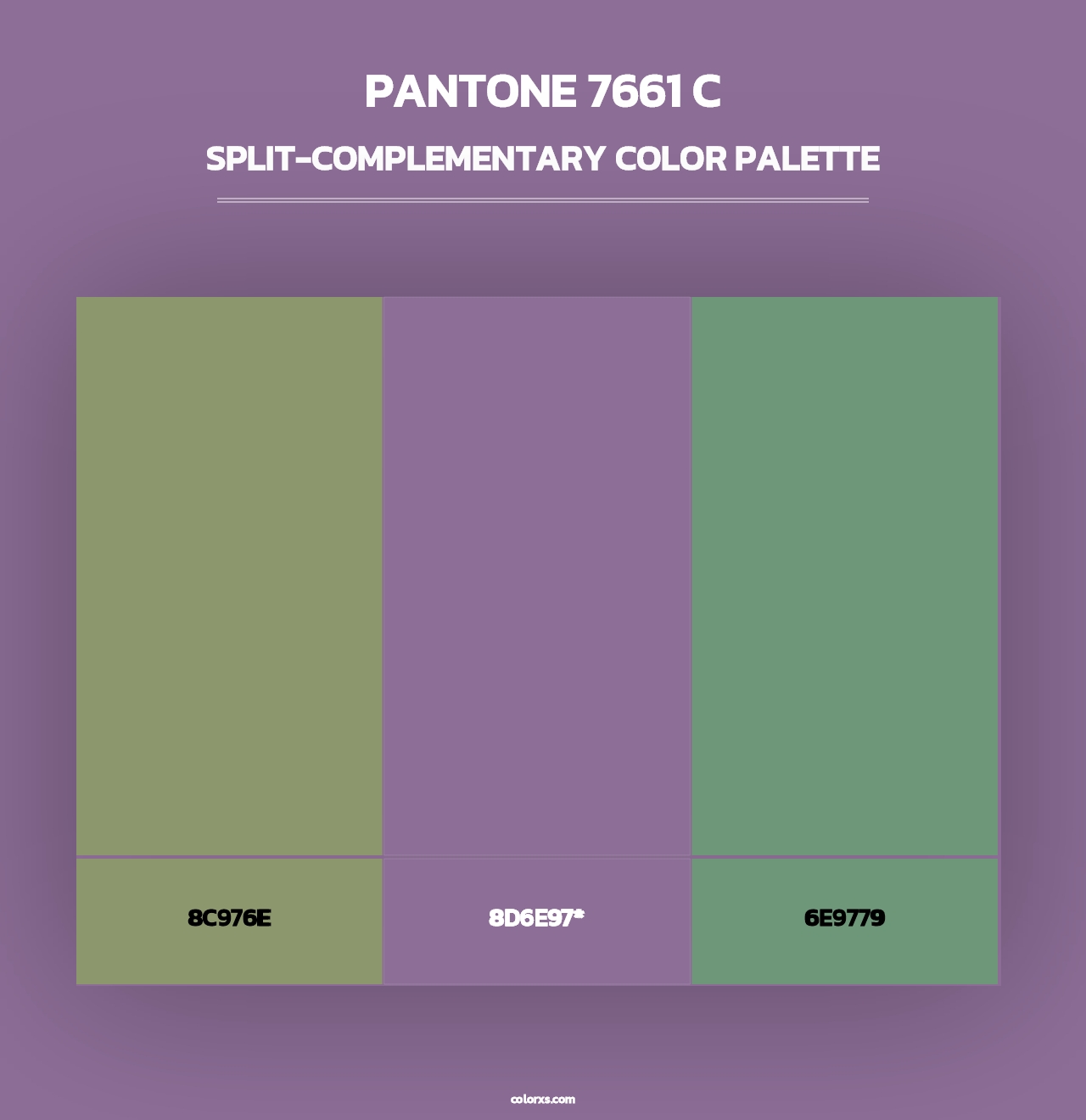 PANTONE 7661 C - Split-Complementary Color Palette