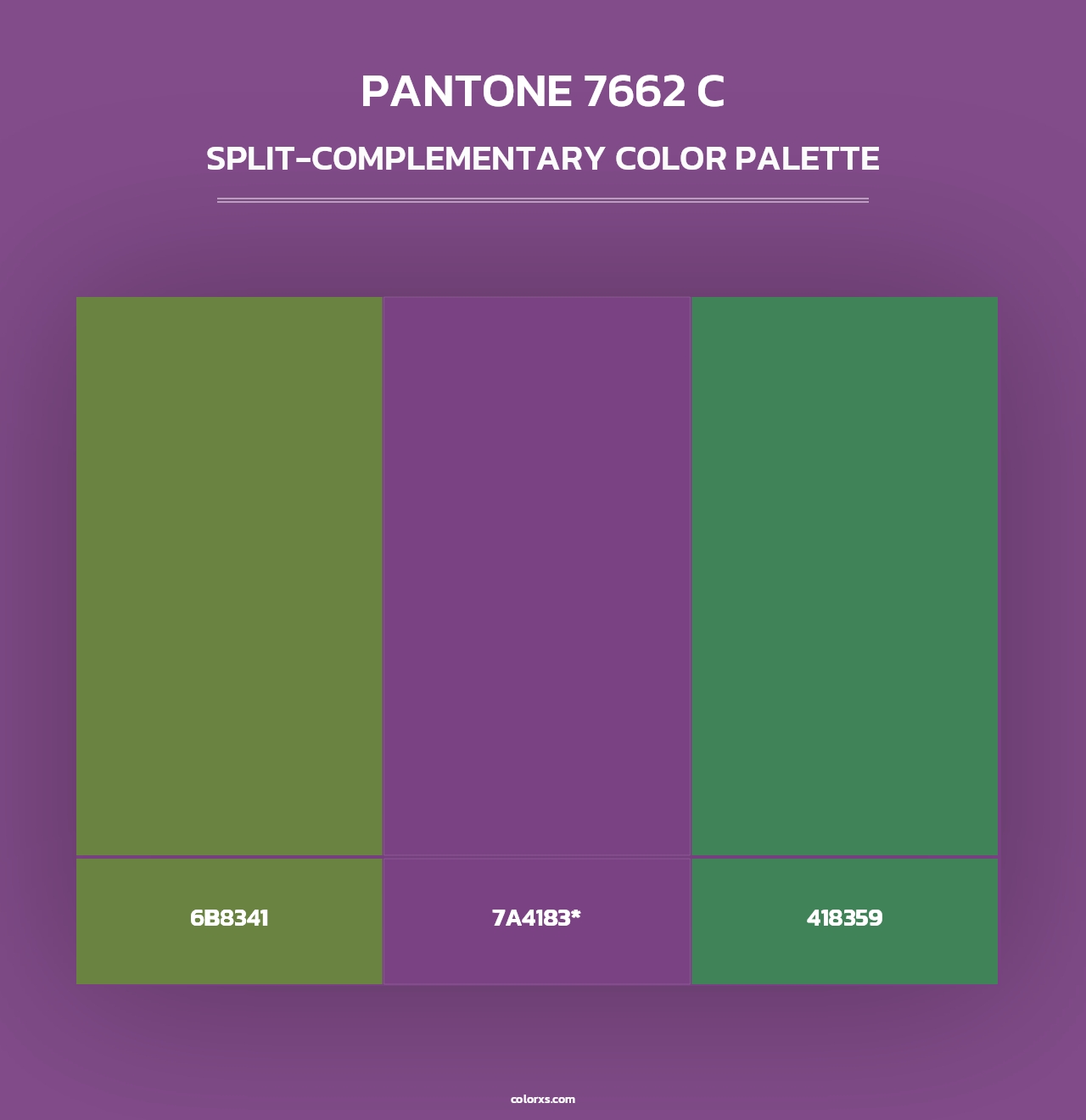 PANTONE 7662 C - Split-Complementary Color Palette