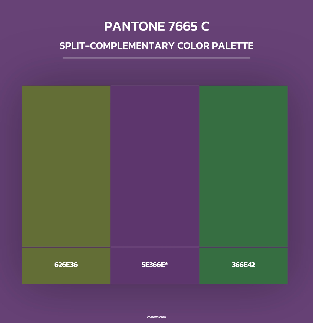 PANTONE 7665 C - Split-Complementary Color Palette