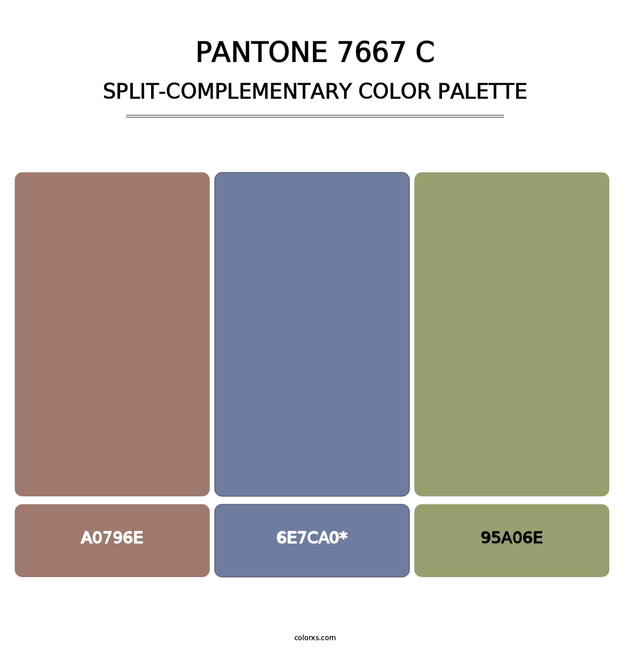 PANTONE 7667 C - Split-Complementary Color Palette