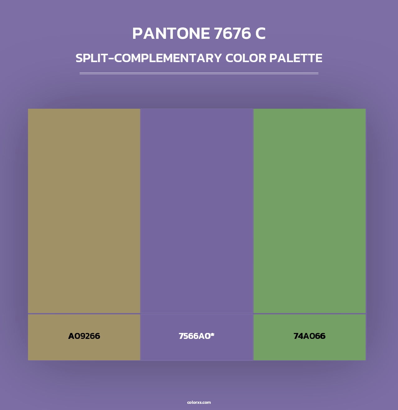 PANTONE 7676 C - Split-Complementary Color Palette
