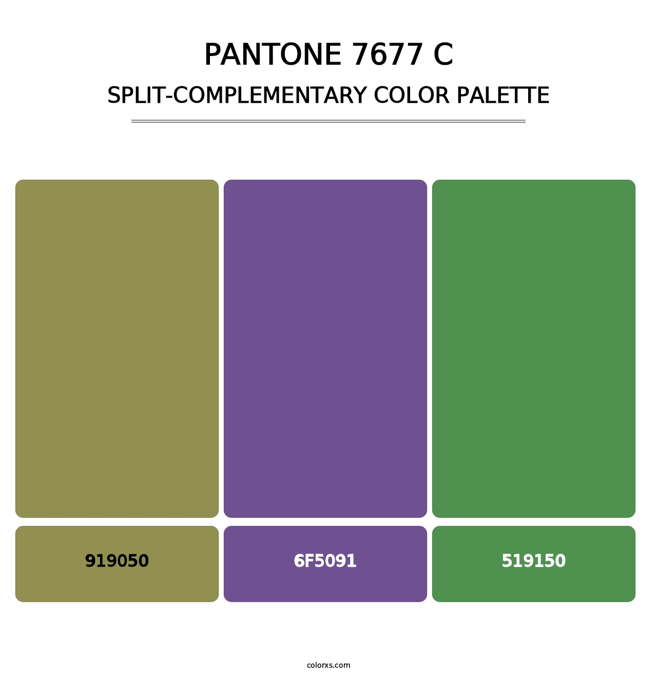 PANTONE 7677 C - Split-Complementary Color Palette