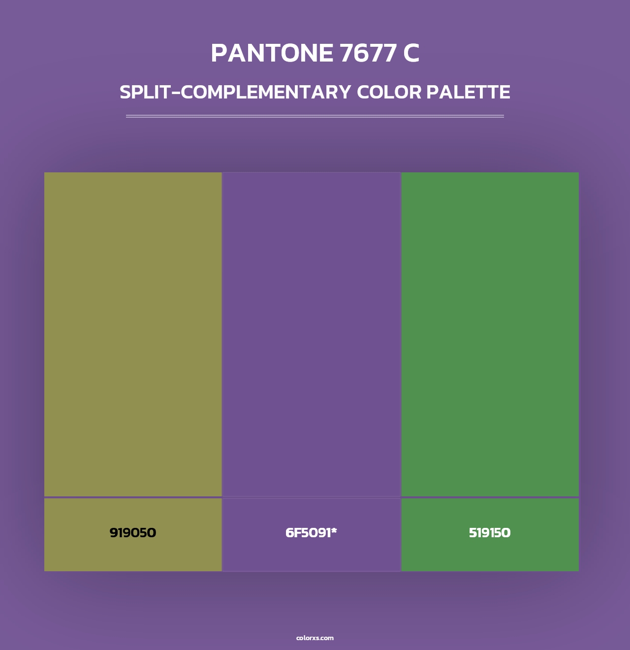 PANTONE 7677 C - Split-Complementary Color Palette