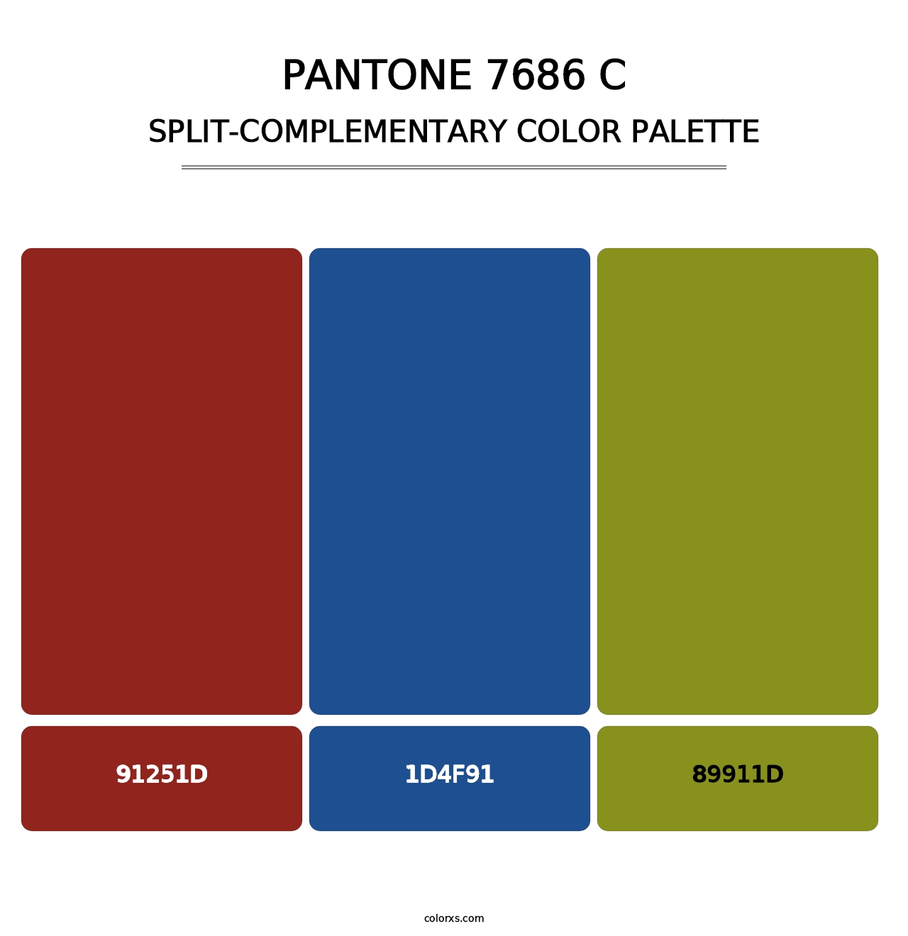 PANTONE 7686 C - Split-Complementary Color Palette