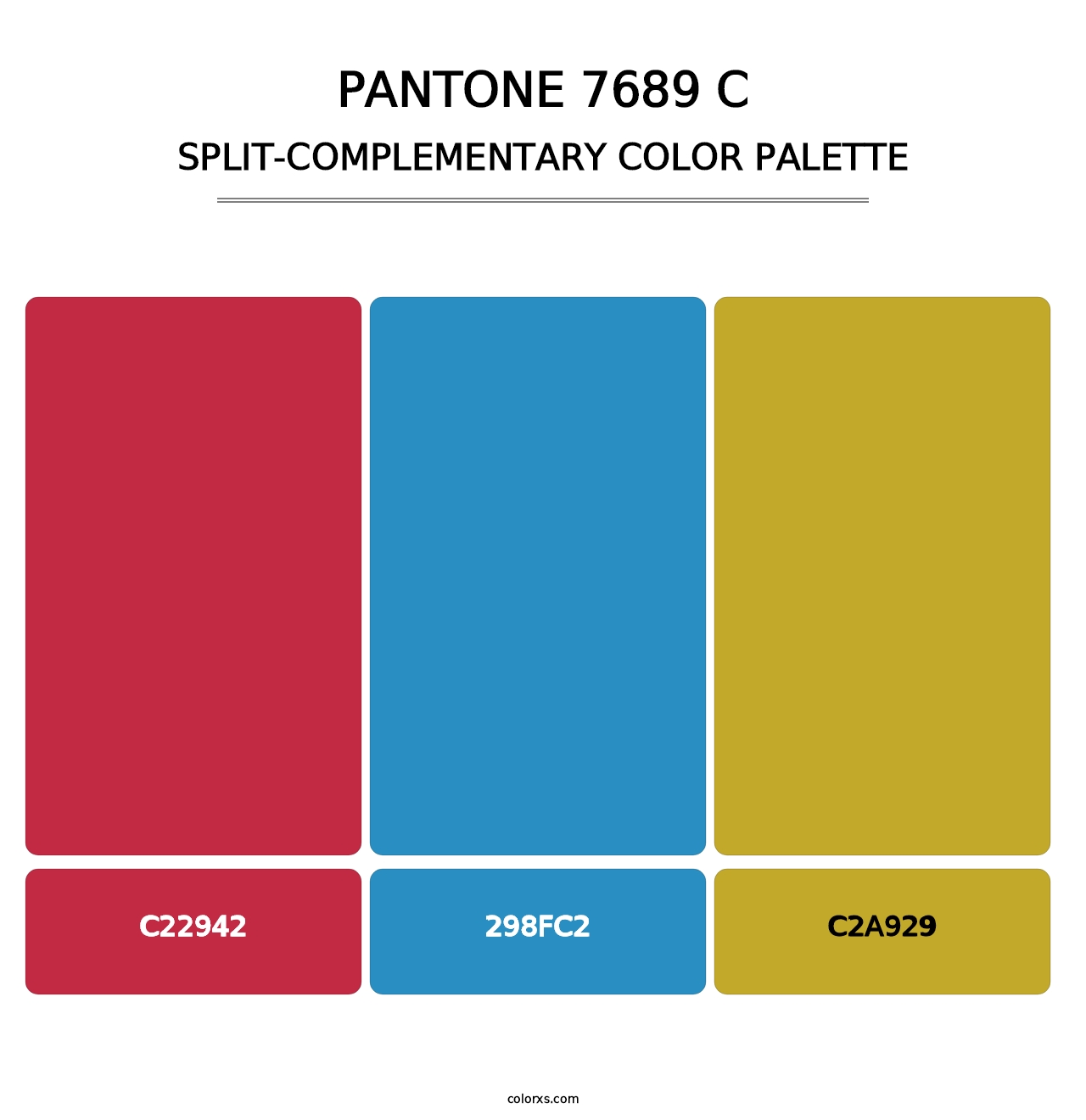 PANTONE 7689 C - Split-Complementary Color Palette