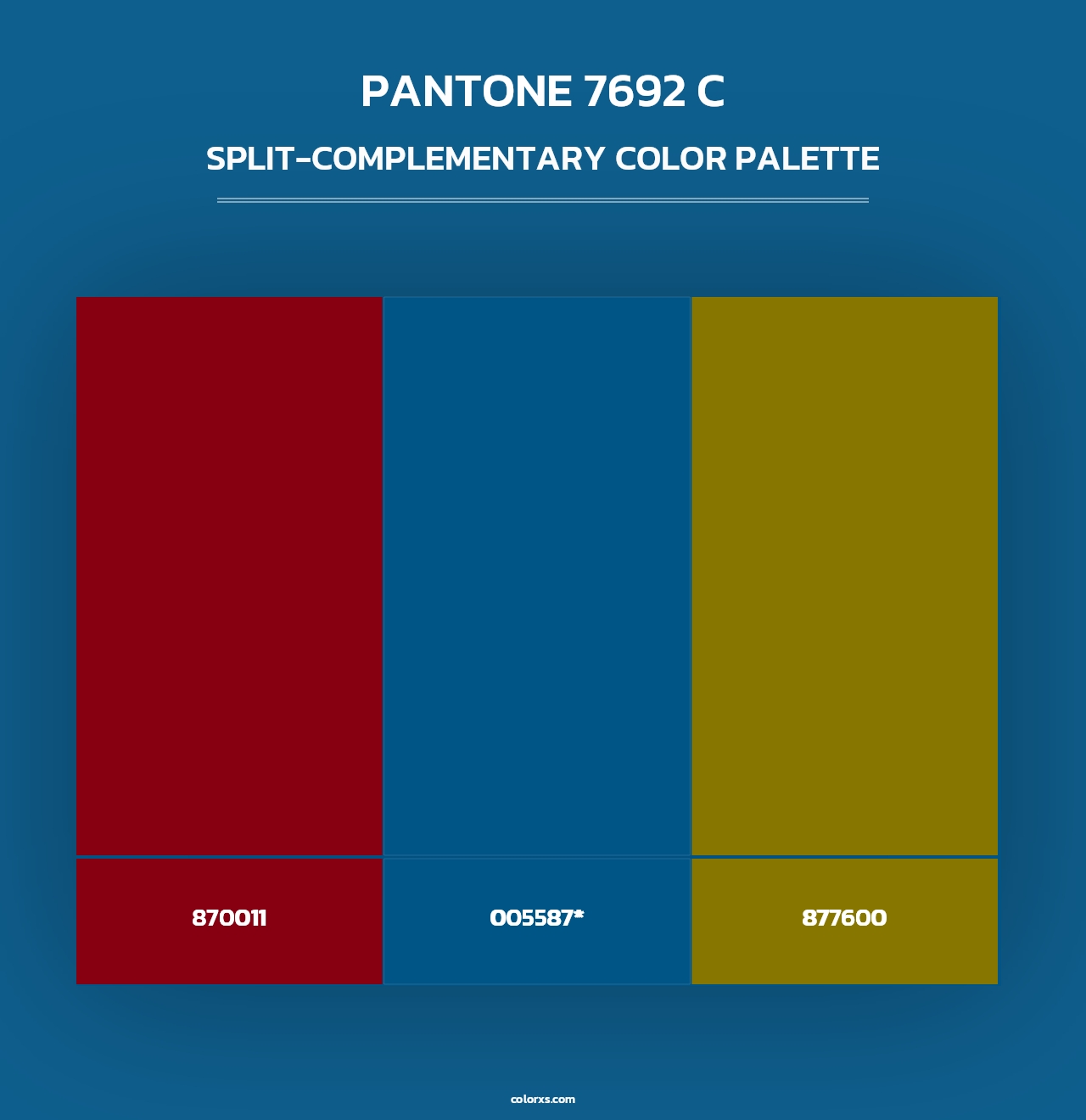 PANTONE 7692 C - Split-Complementary Color Palette