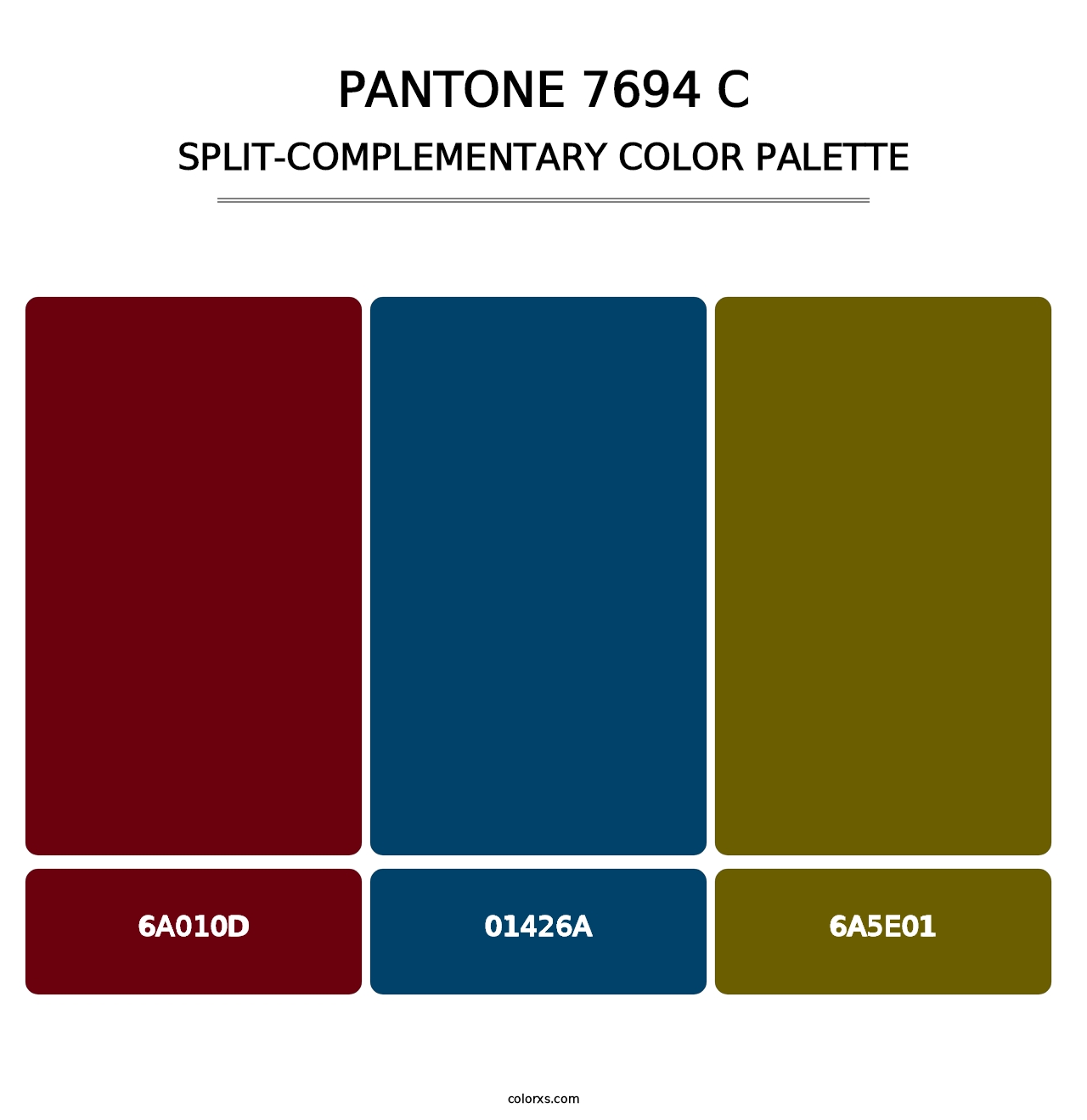 PANTONE 7694 C - Split-Complementary Color Palette