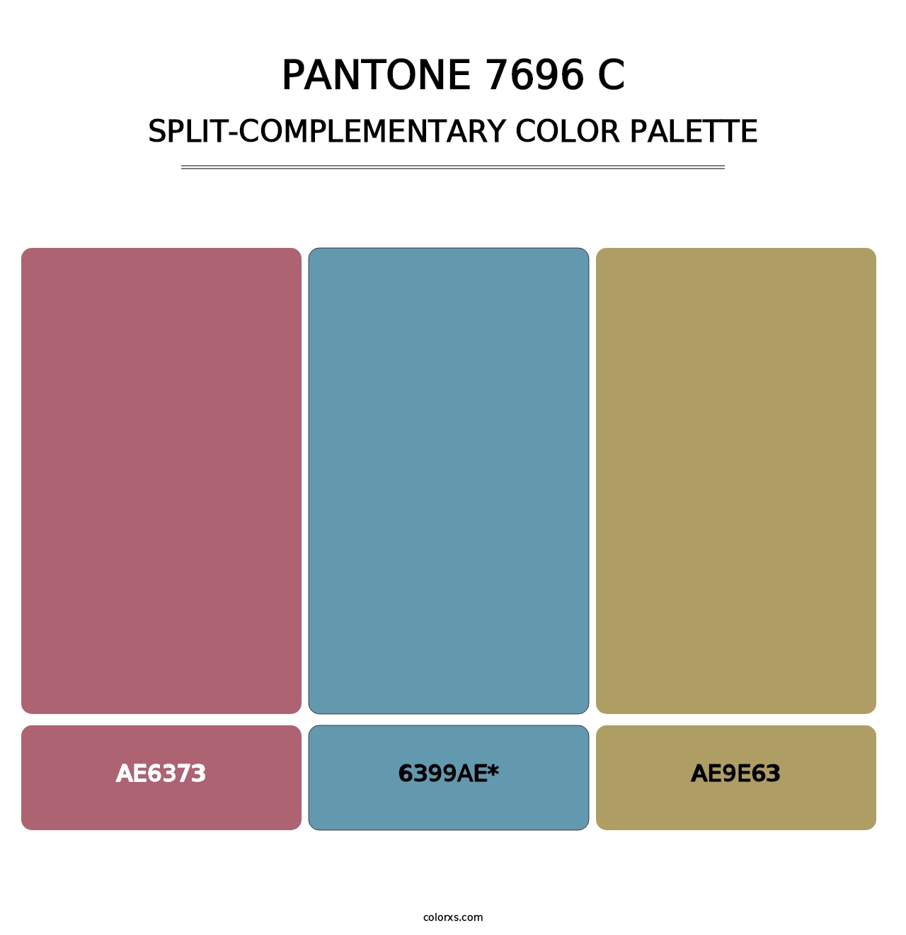 PANTONE 7696 C - Split-Complementary Color Palette