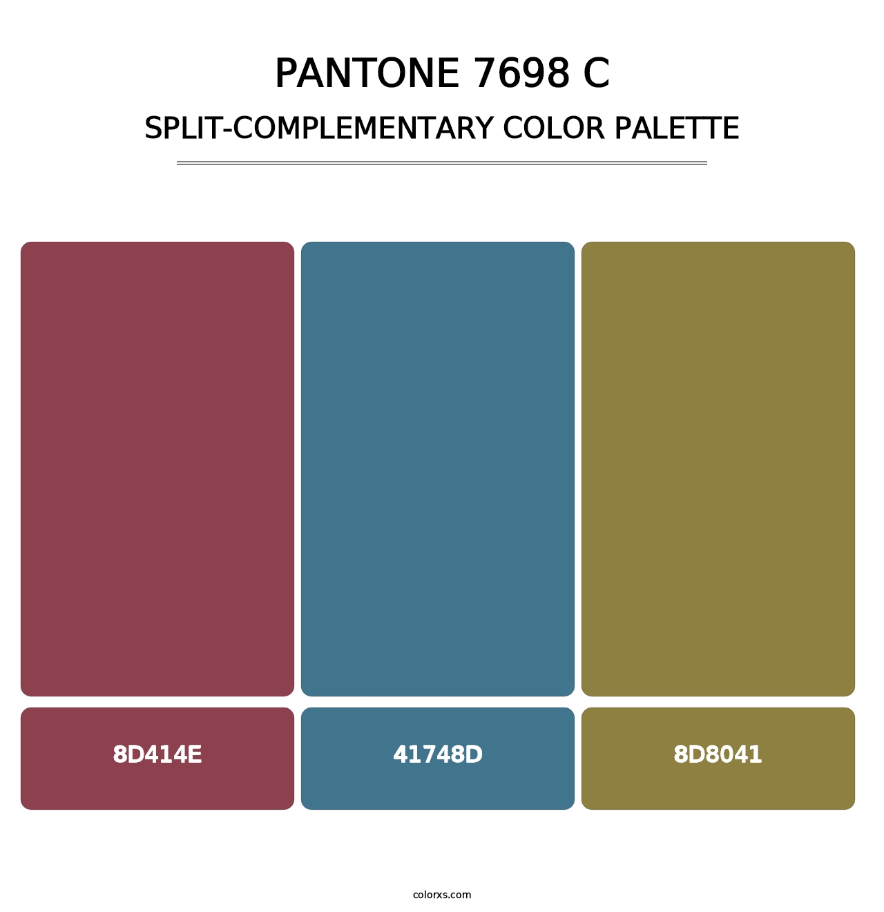 PANTONE 7698 C - Split-Complementary Color Palette