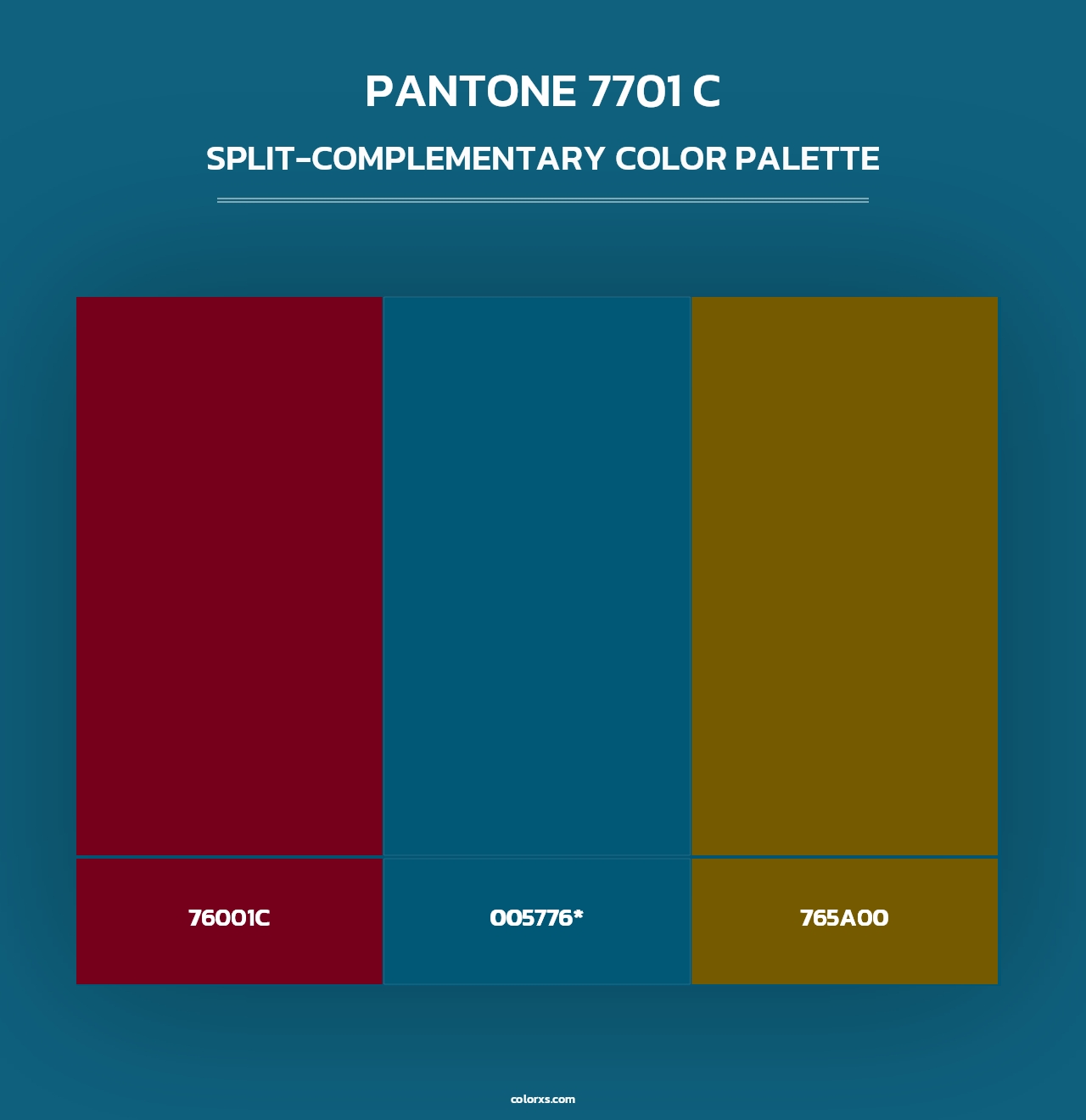 PANTONE 7701 C - Split-Complementary Color Palette