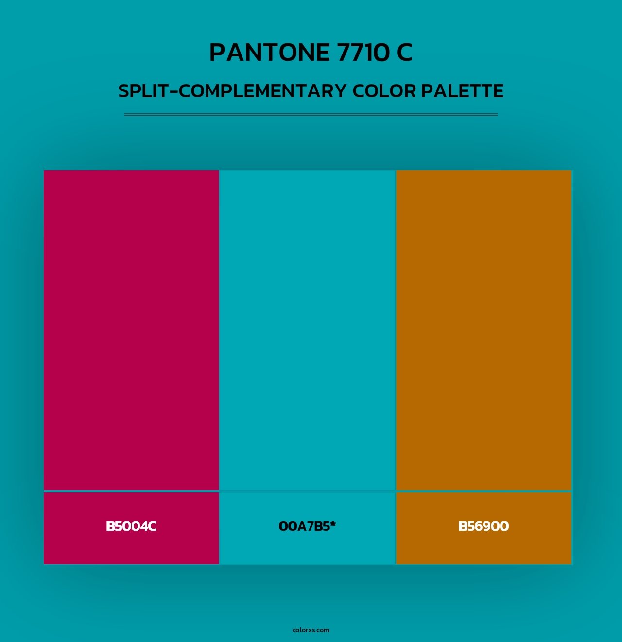 PANTONE 7710 C - Split-Complementary Color Palette