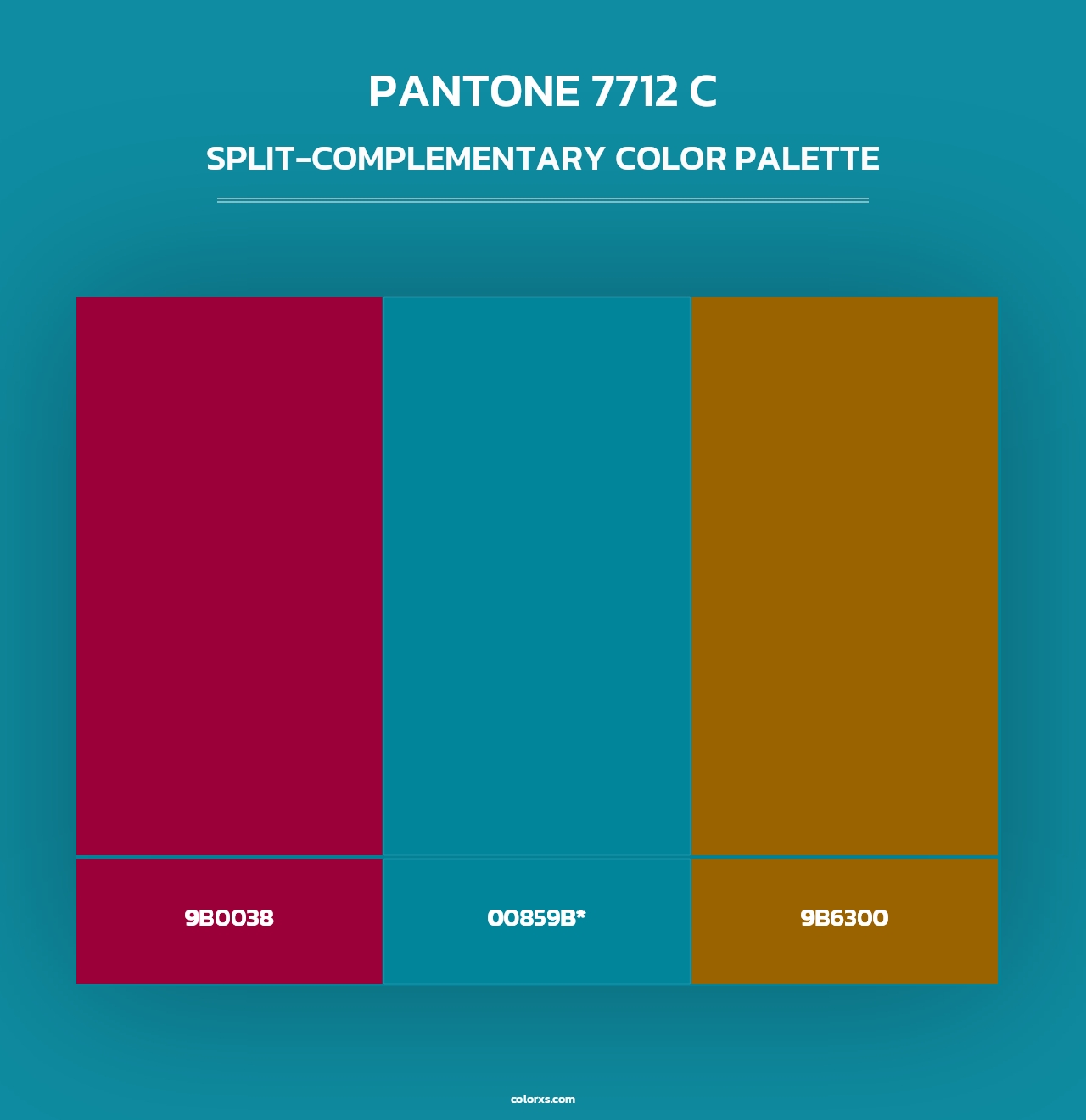 PANTONE 7712 C - Split-Complementary Color Palette