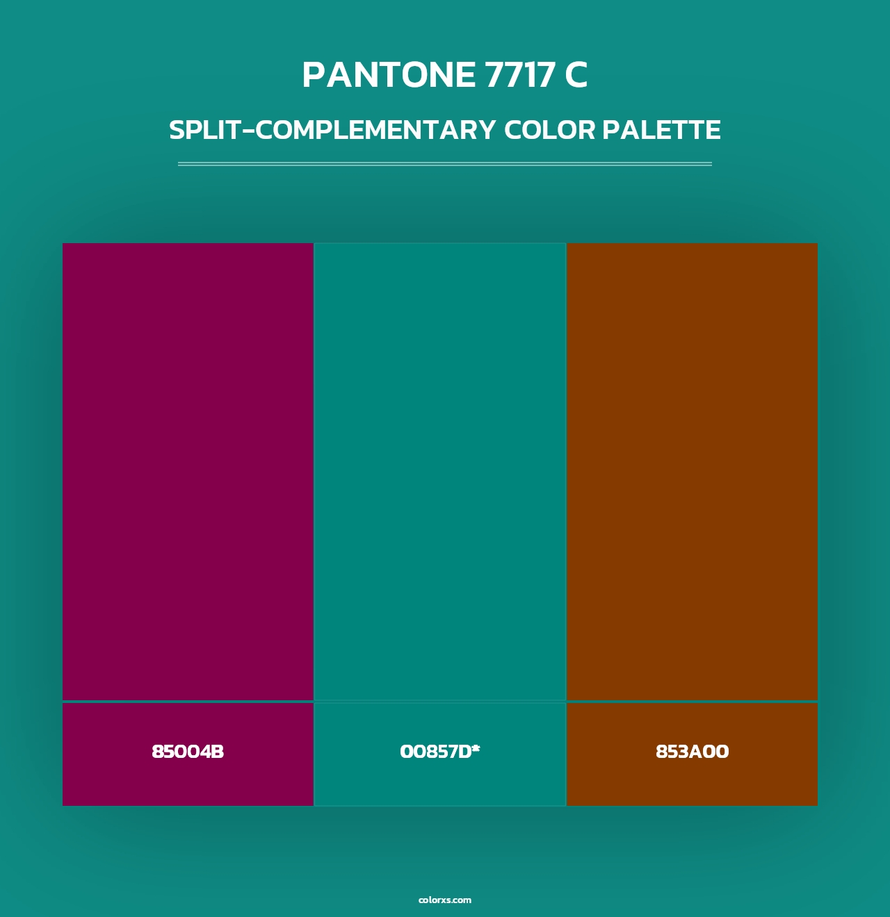PANTONE 7717 C - Split-Complementary Color Palette