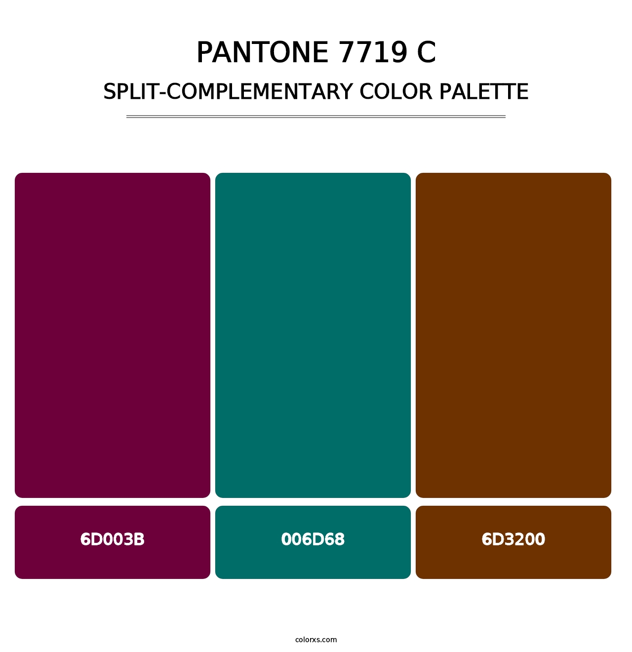 PANTONE 7719 C - Split-Complementary Color Palette