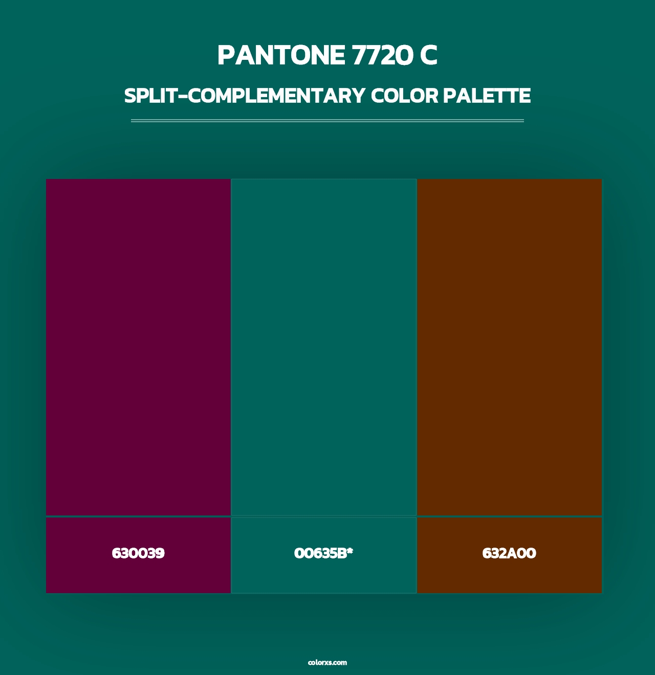 PANTONE 7720 C - Split-Complementary Color Palette