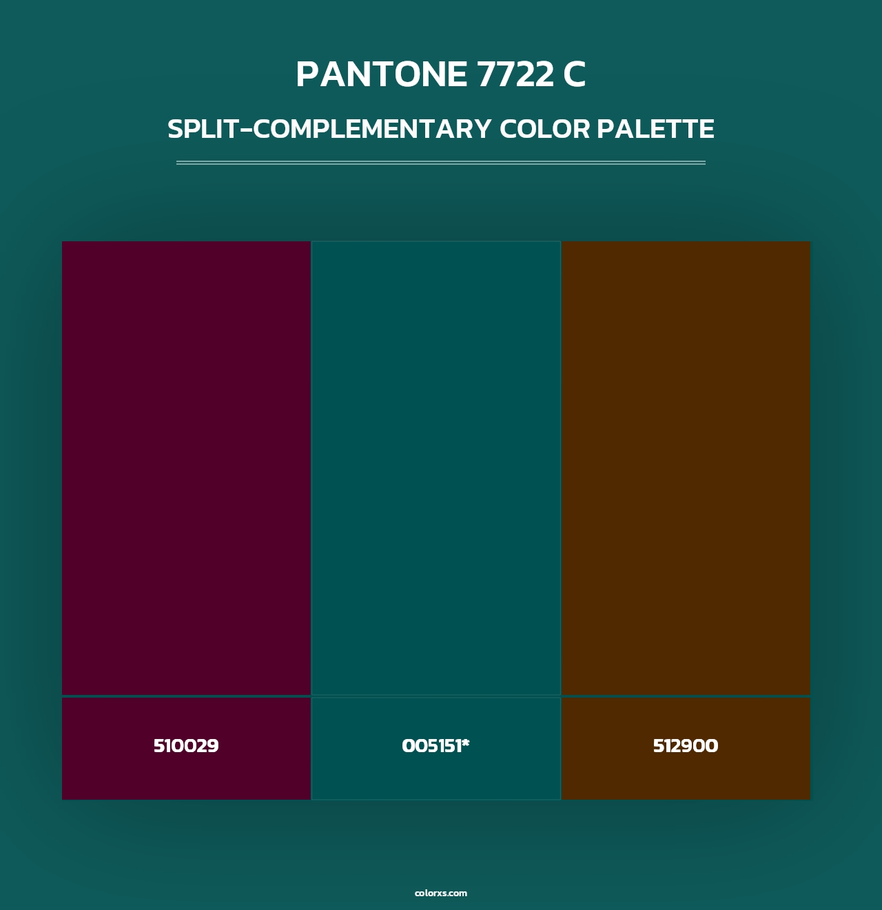 PANTONE 7722 C - Split-Complementary Color Palette