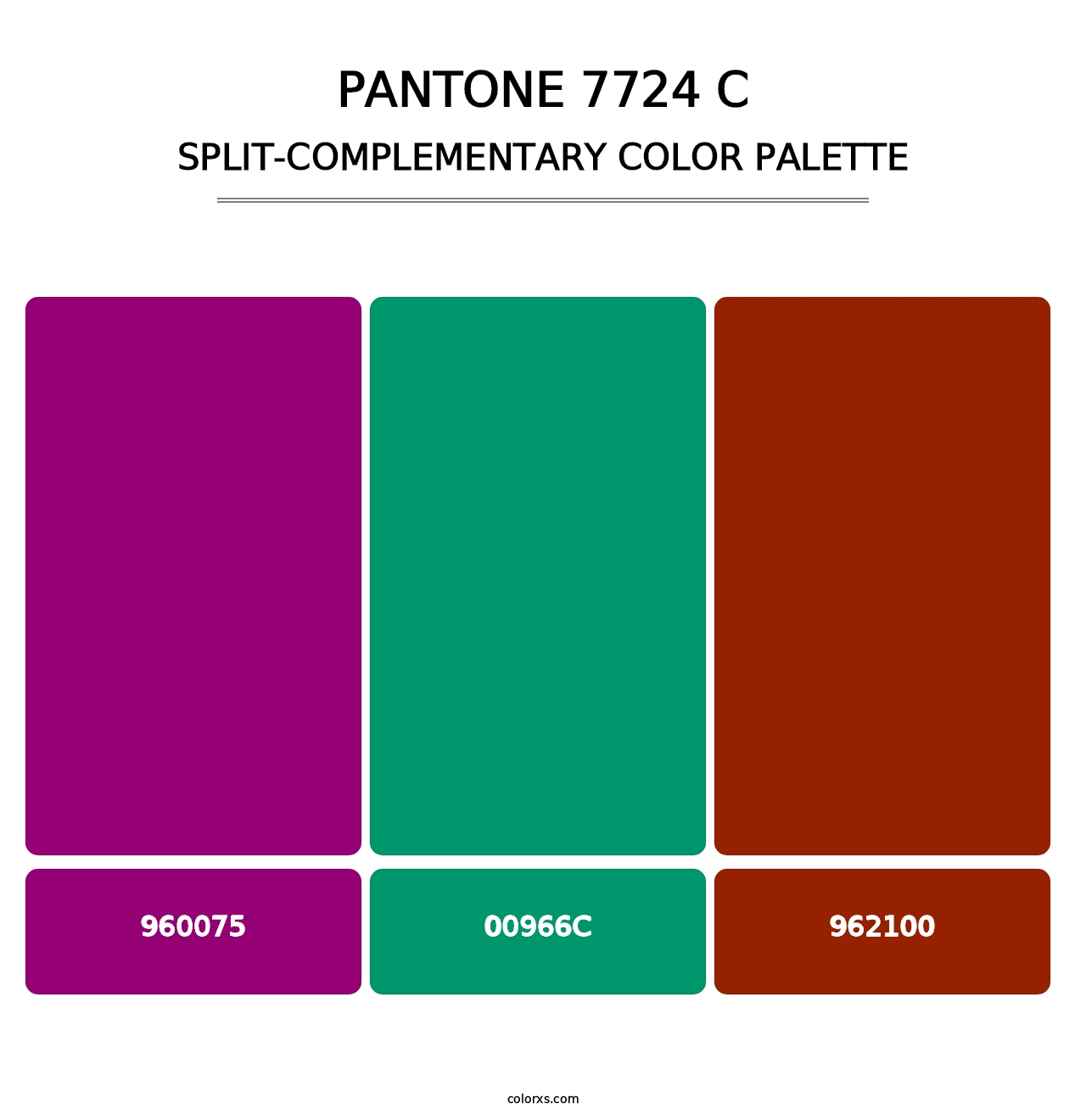 PANTONE 7724 C - Split-Complementary Color Palette