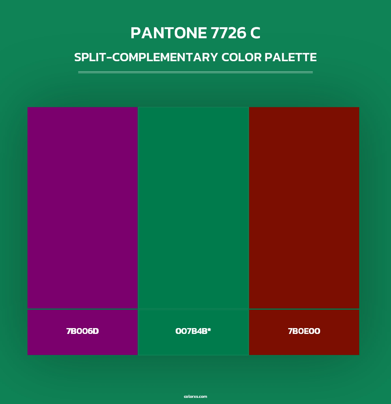 PANTONE 7726 C - Split-Complementary Color Palette