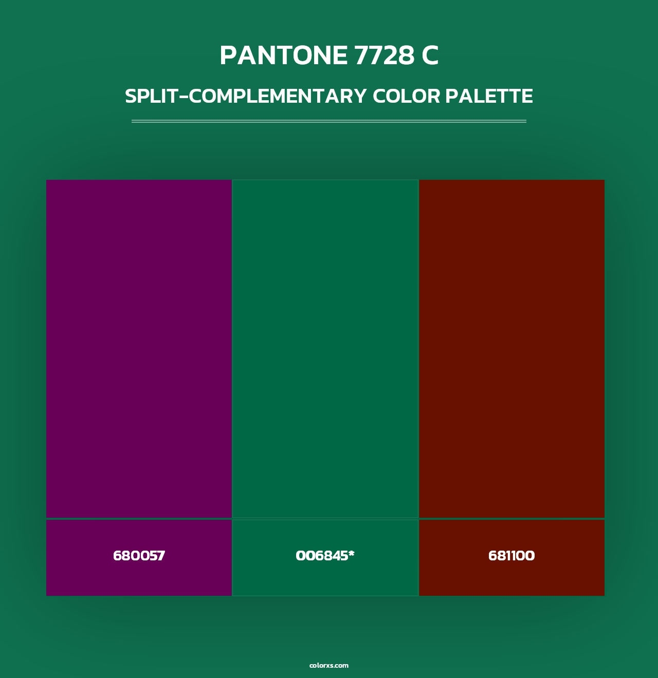 PANTONE 7728 C - Split-Complementary Color Palette