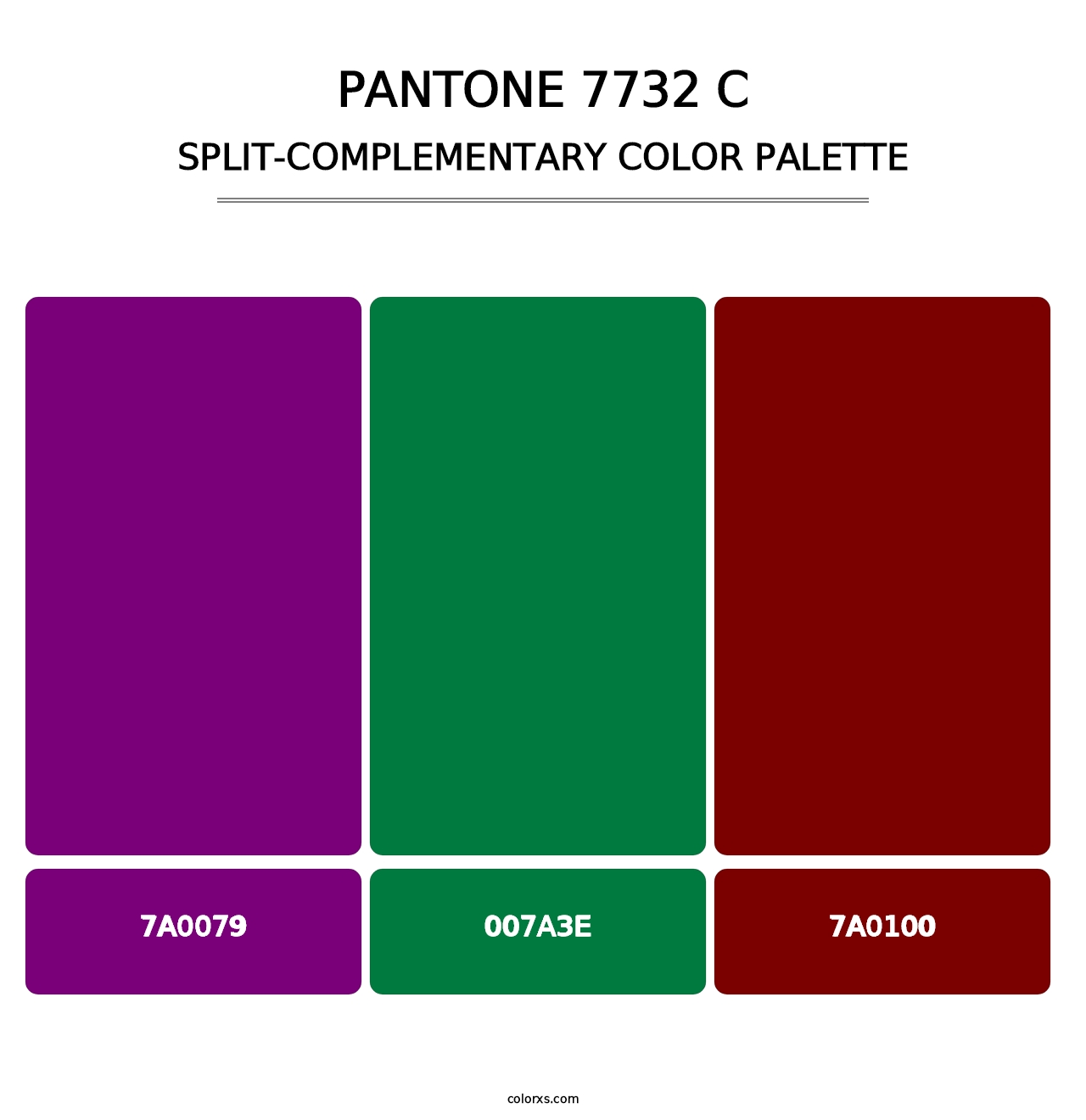 PANTONE 7732 C - Split-Complementary Color Palette