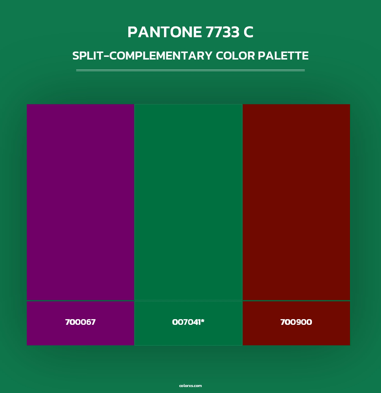 PANTONE 7733 C - Split-Complementary Color Palette