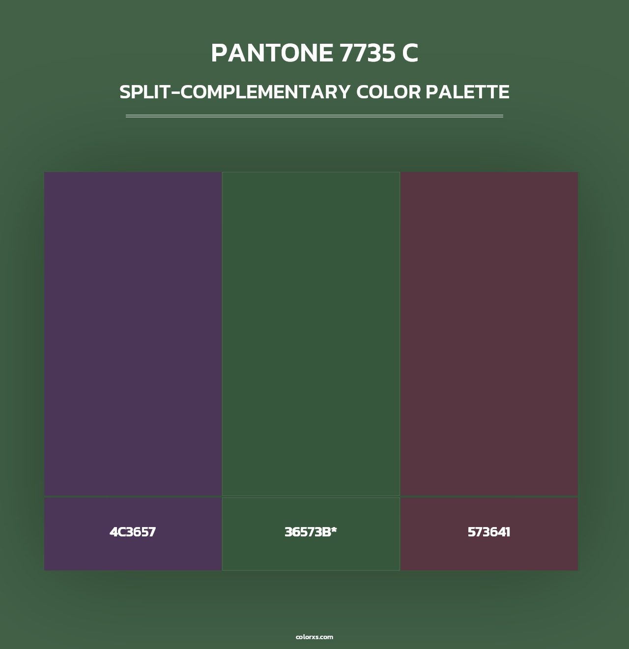 PANTONE 7735 C - Split-Complementary Color Palette