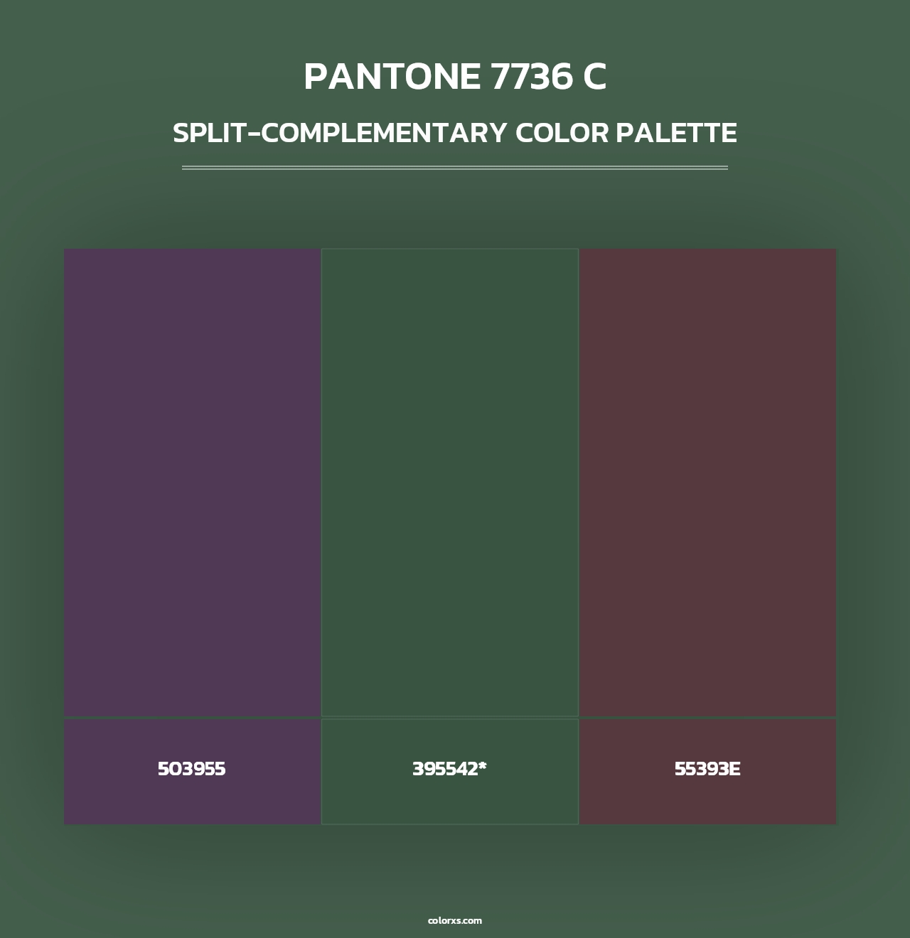 PANTONE 7736 C - Split-Complementary Color Palette