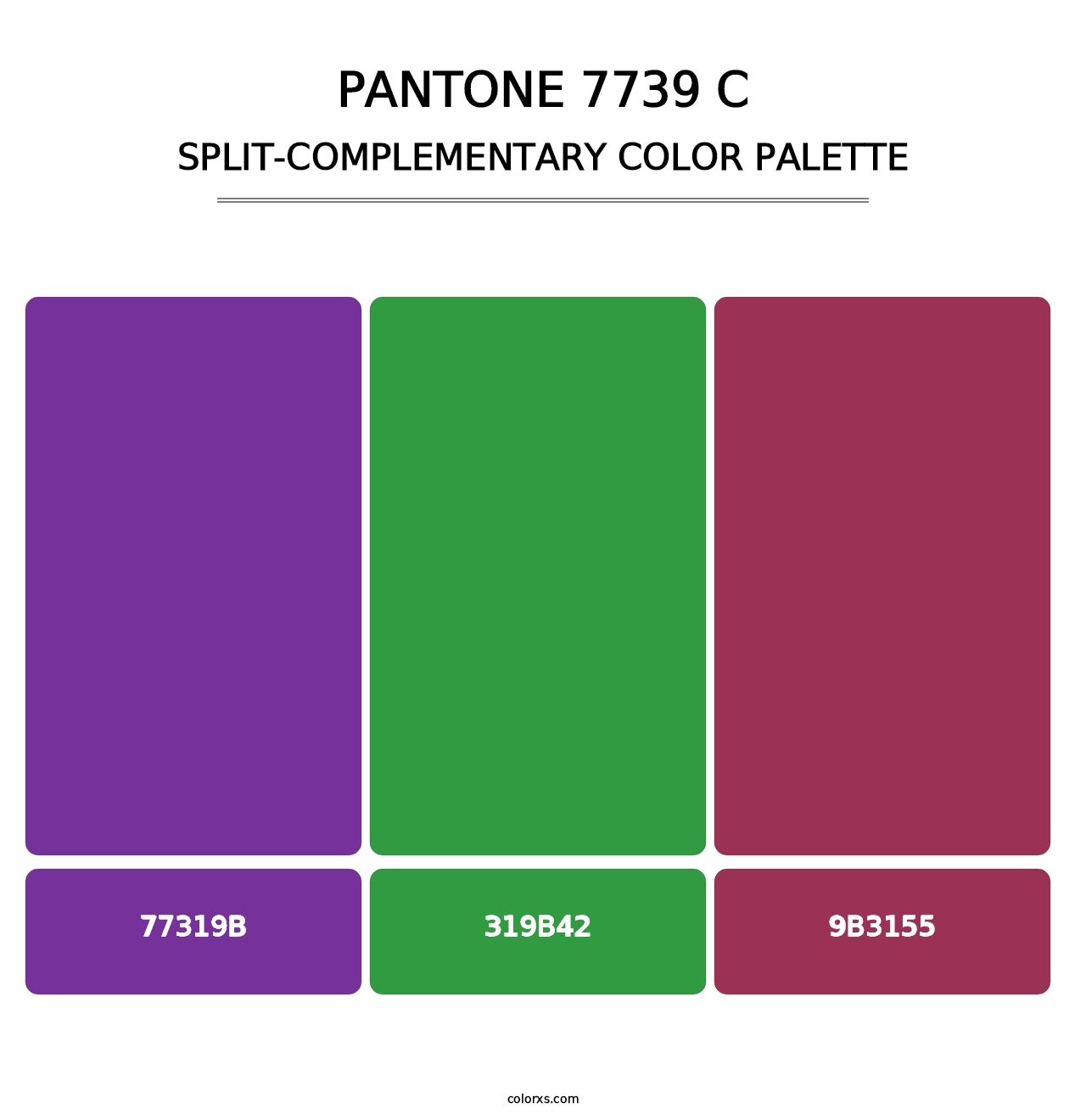 PANTONE 7739 C - Split-Complementary Color Palette
