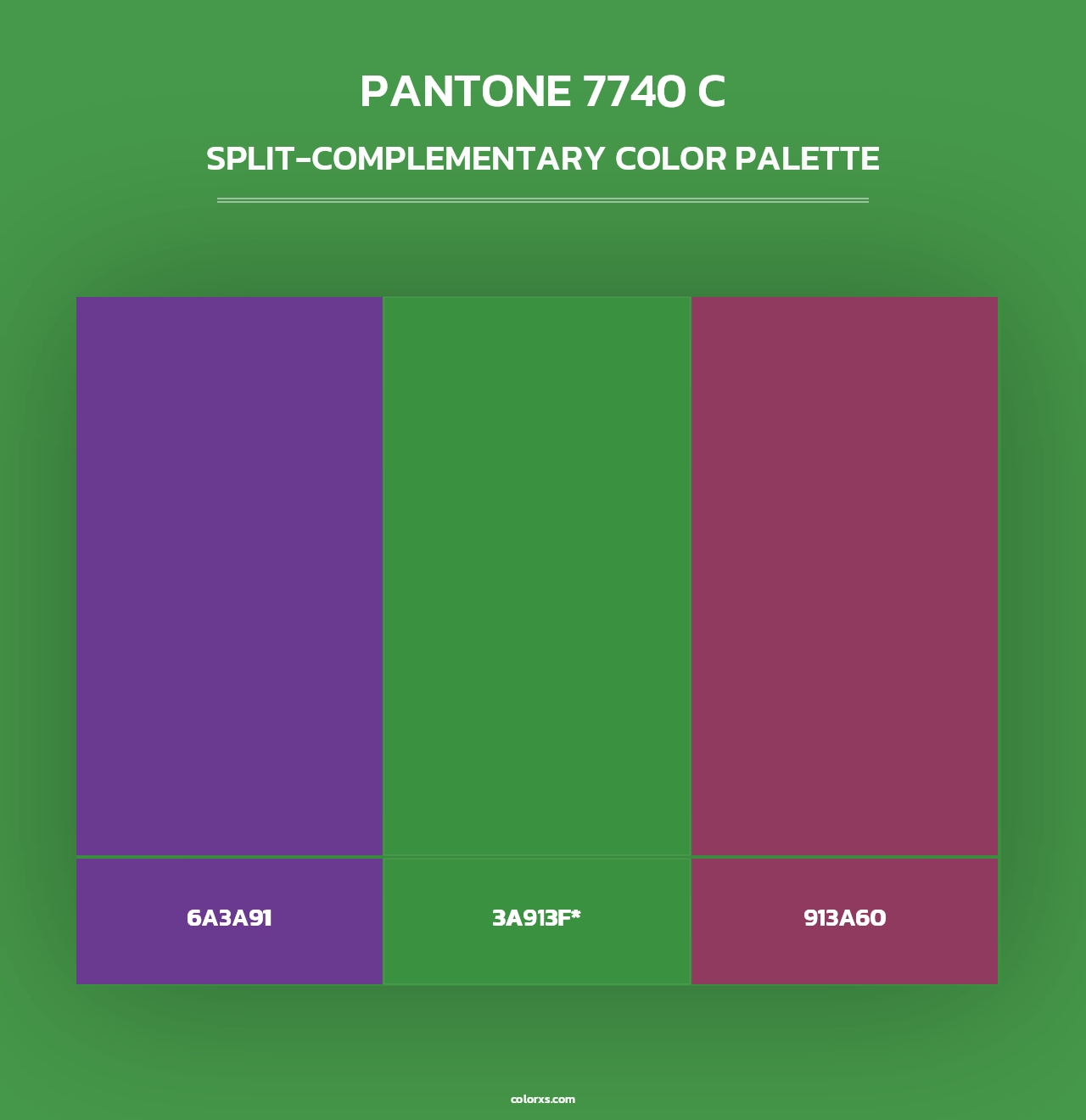 PANTONE 7740 C - Split-Complementary Color Palette