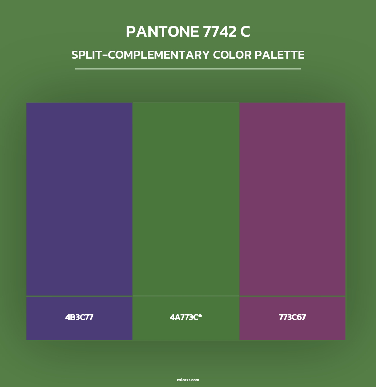 PANTONE 7742 C - Split-Complementary Color Palette